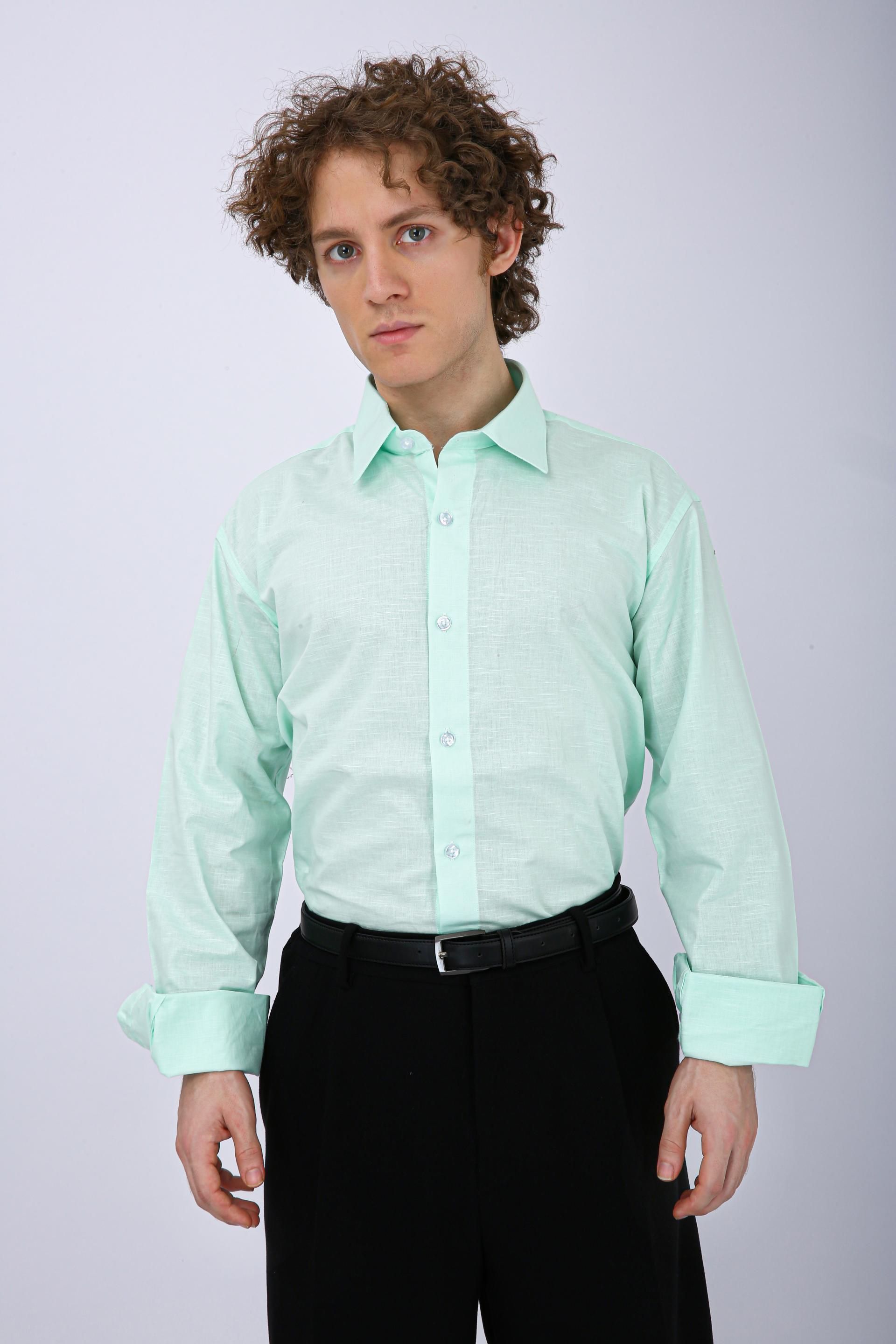 Premium Formal Cotton Shirt - Light Green