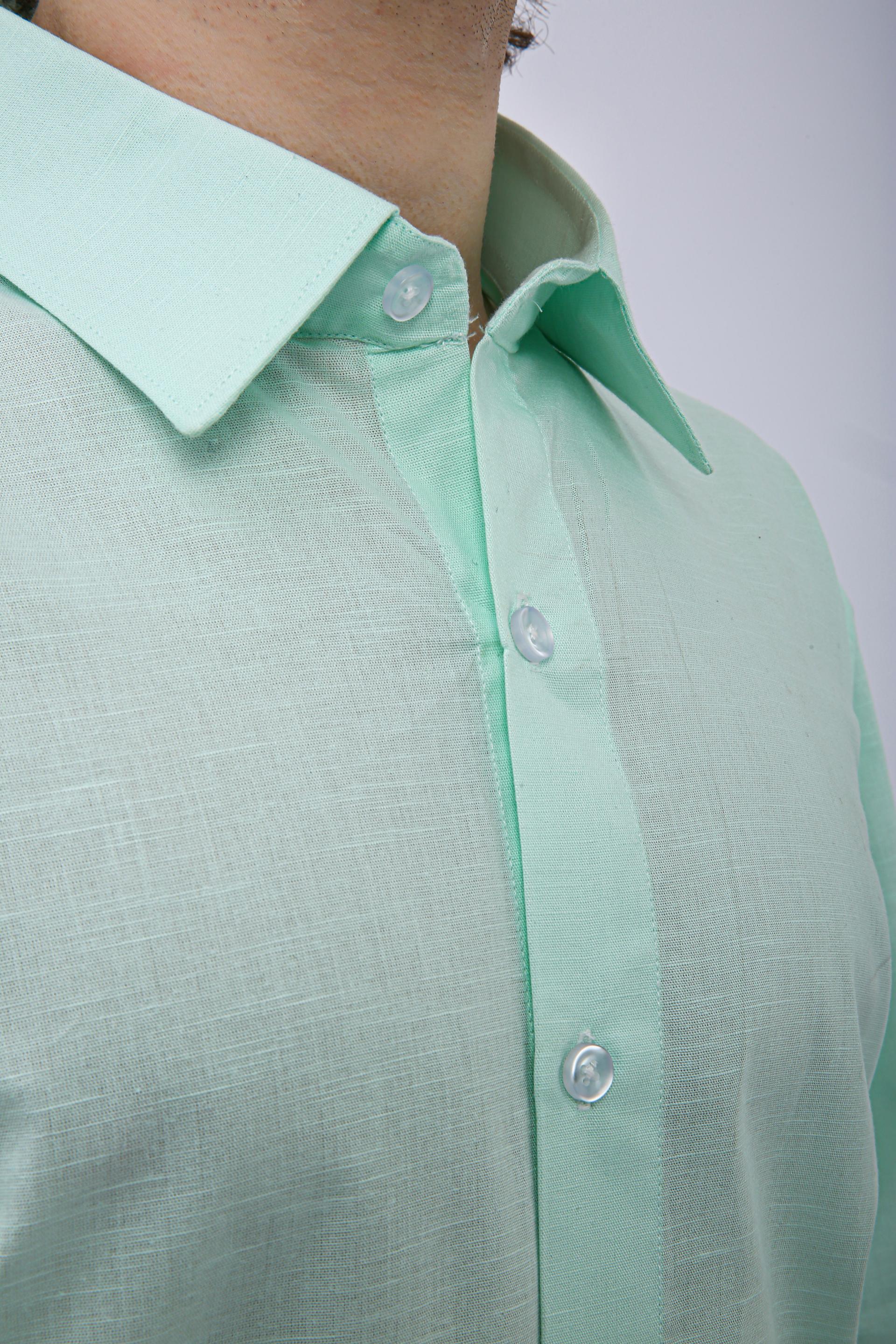 Premium Formal Cotton Shirt - Light Green