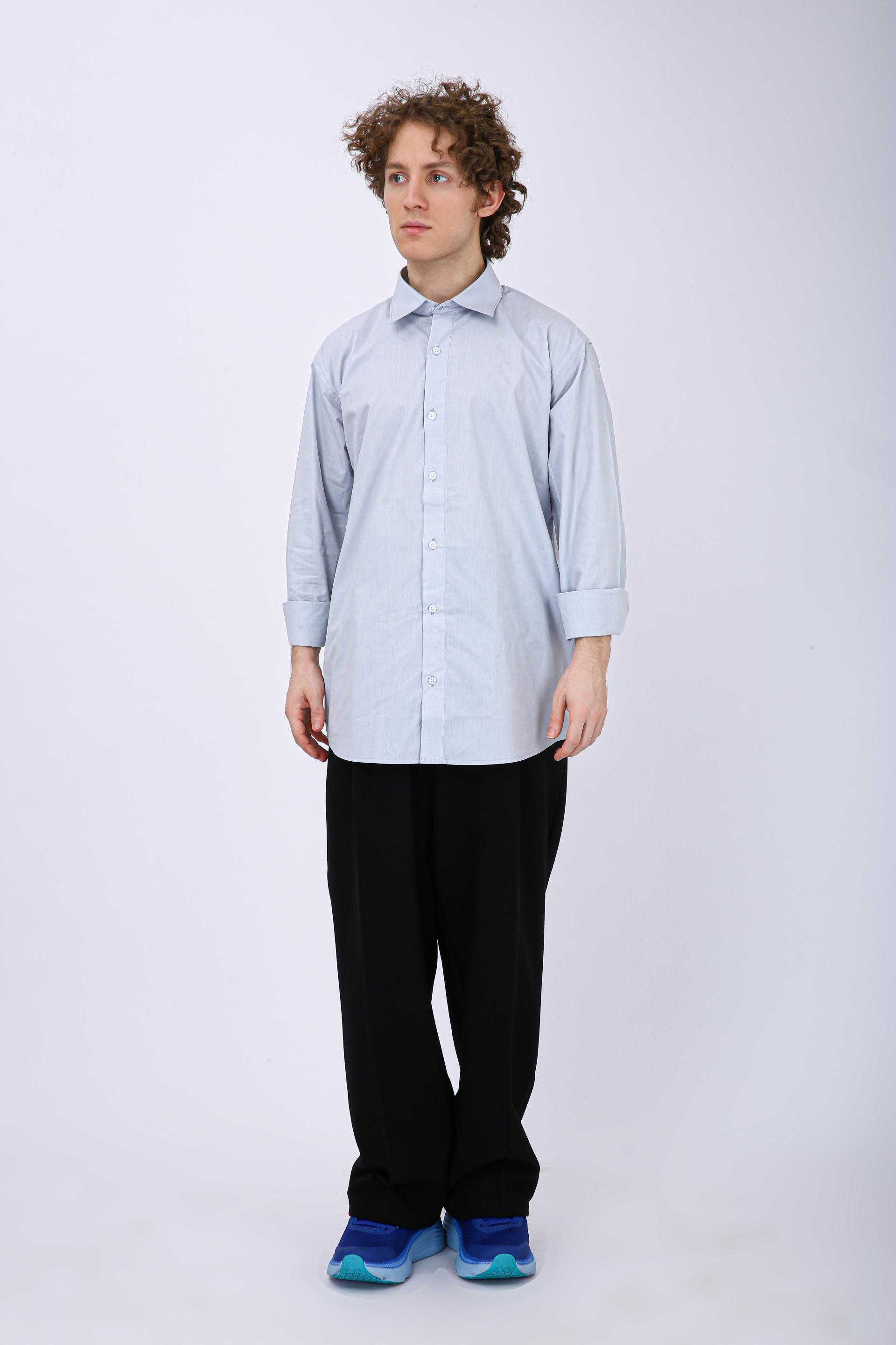 Premium Micro Check Formal Shirt -Ash Gray /Dove Gray