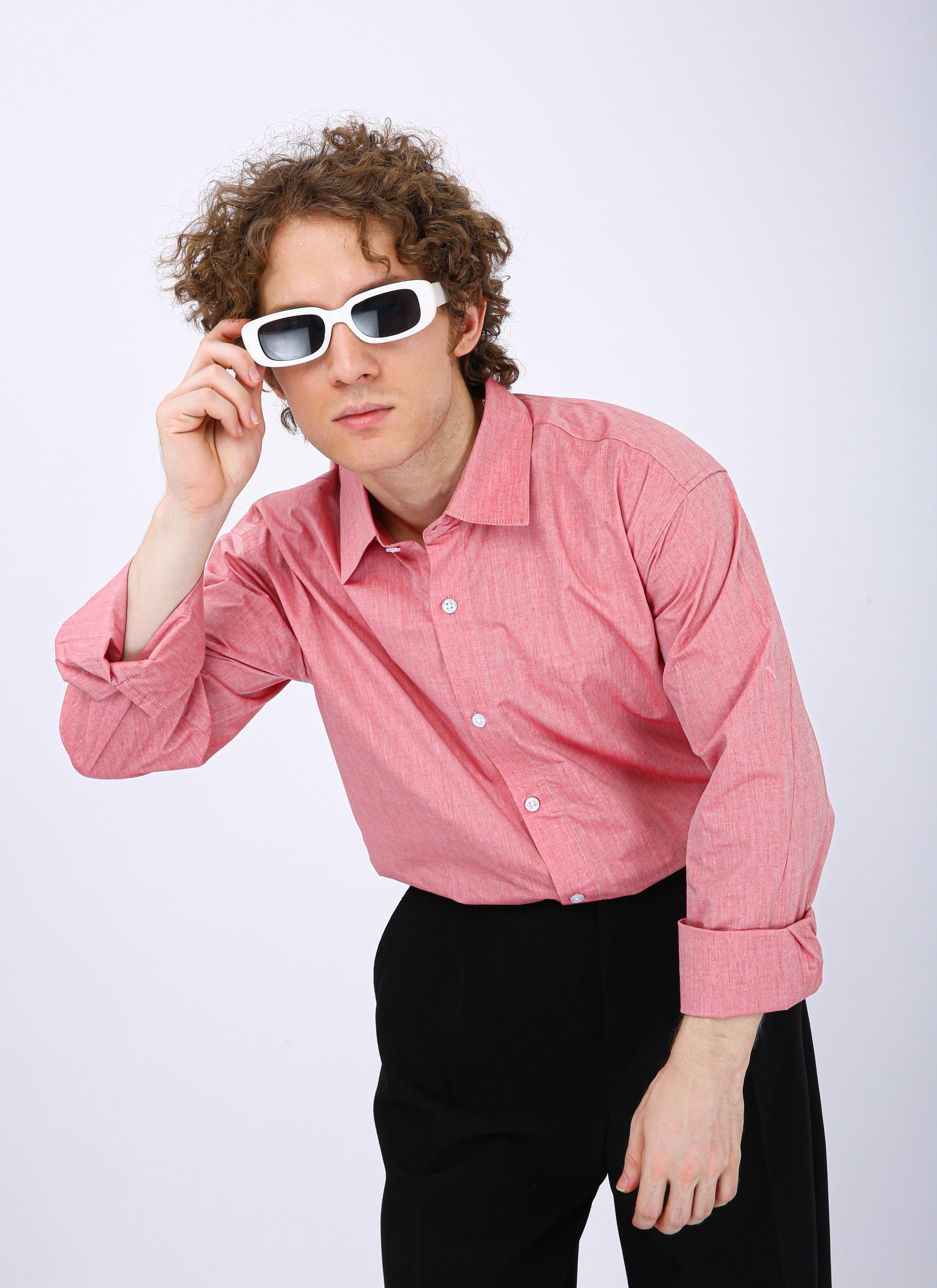 Premium Micro Check Formal Shirt - Pink