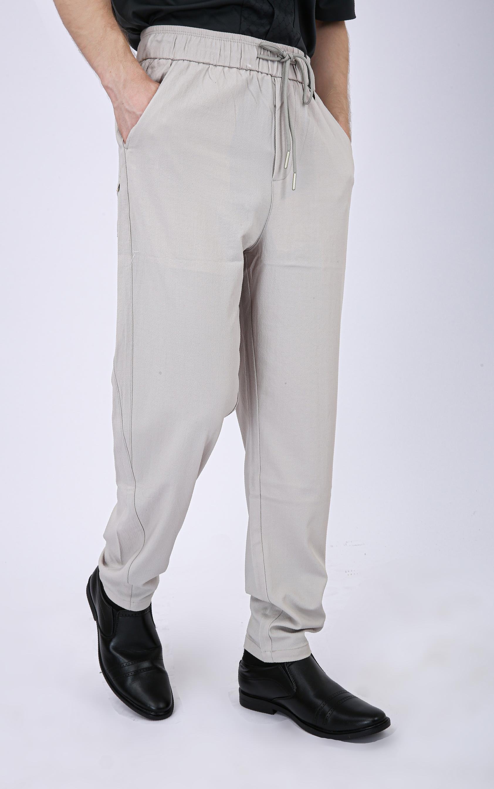 Men's Premium Drawstring Casual Trousers - Grey
