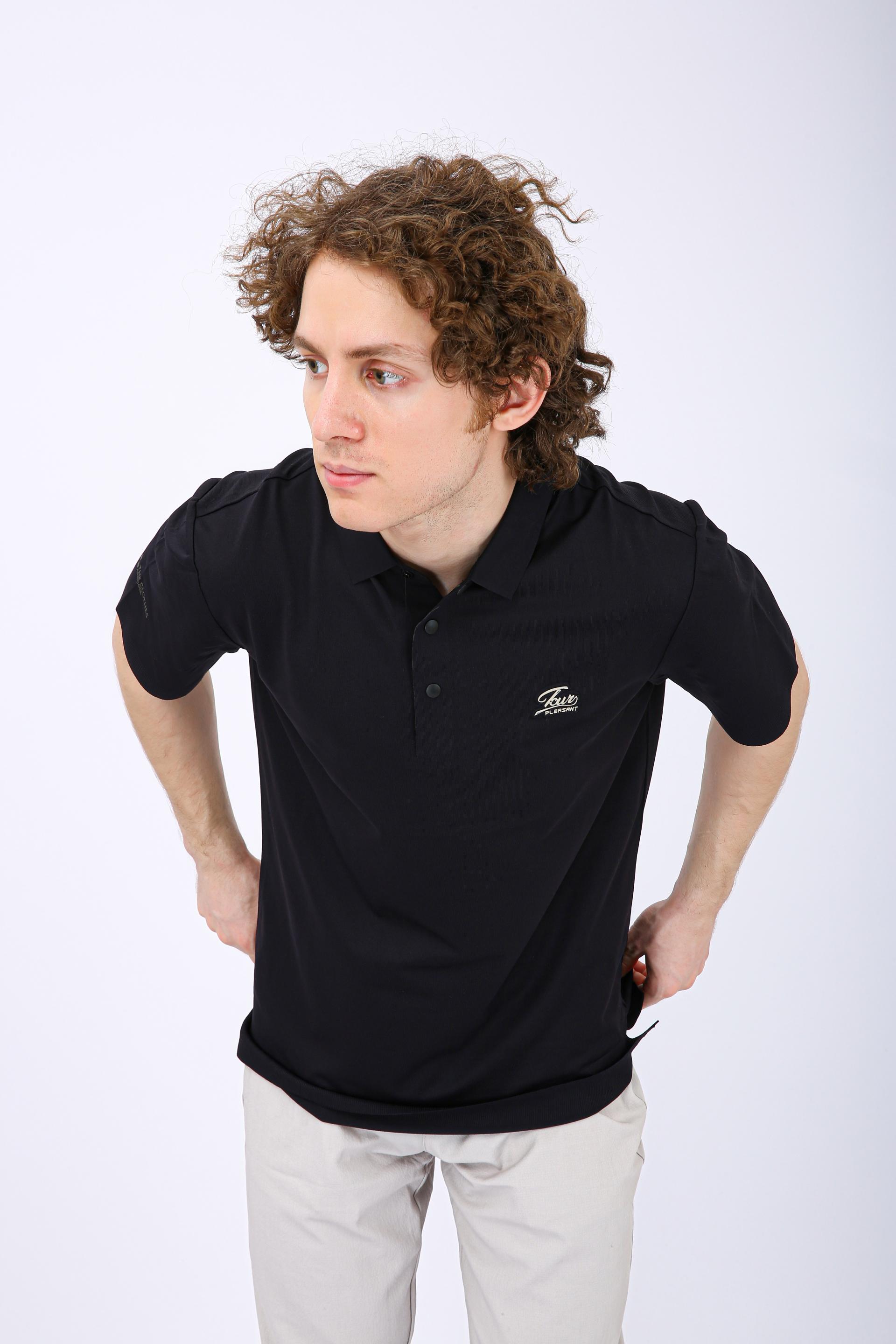 Men's Premium Solid Polo T-Shirt - Black