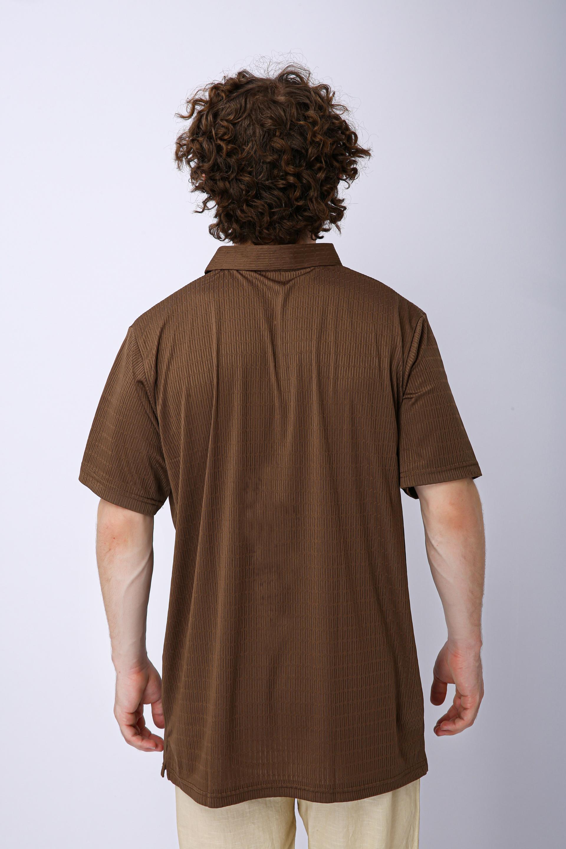 Men's Premium Textured Polo T-Shirt - Chiku