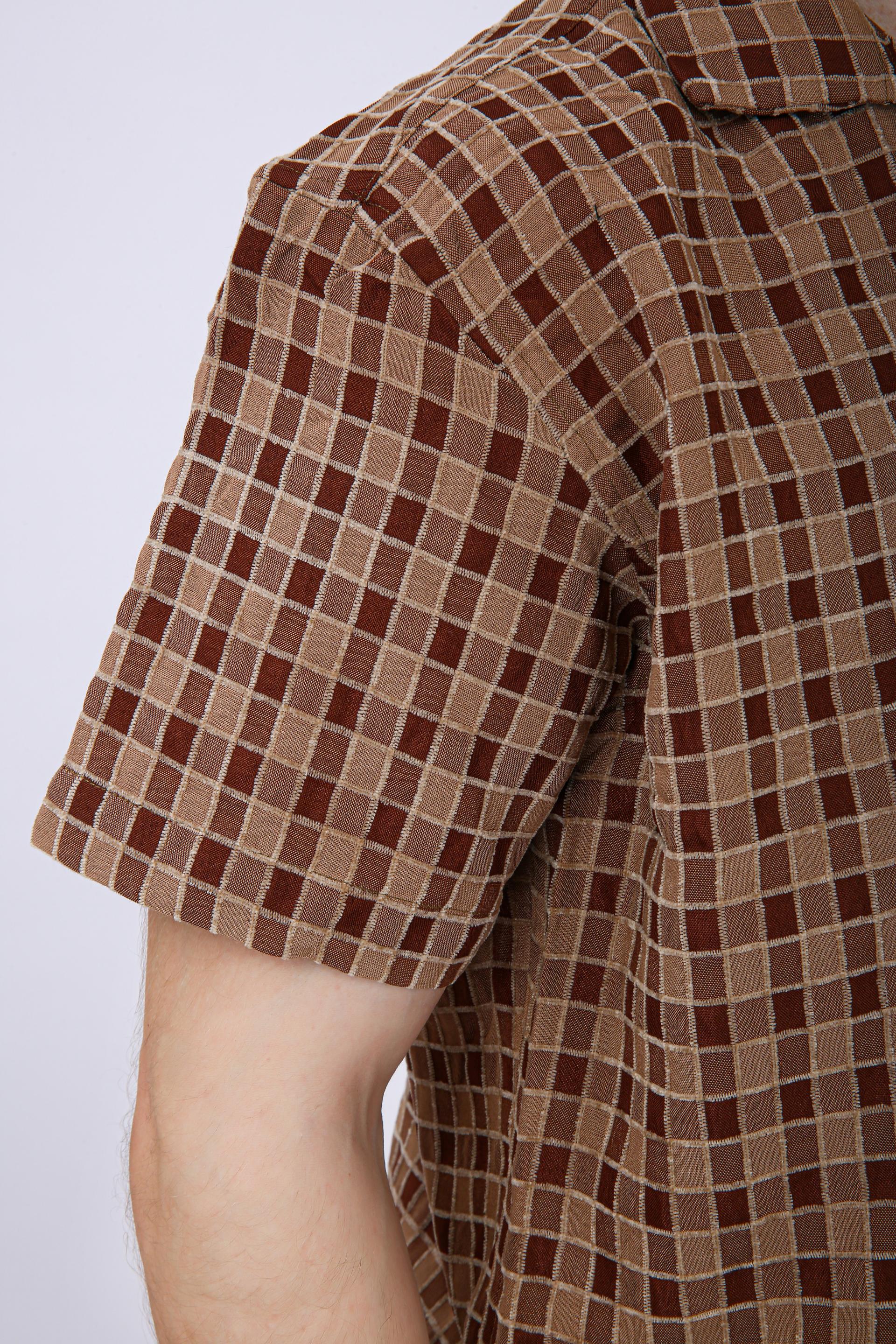 Men's Premium Checked Resort Shirt - Brown