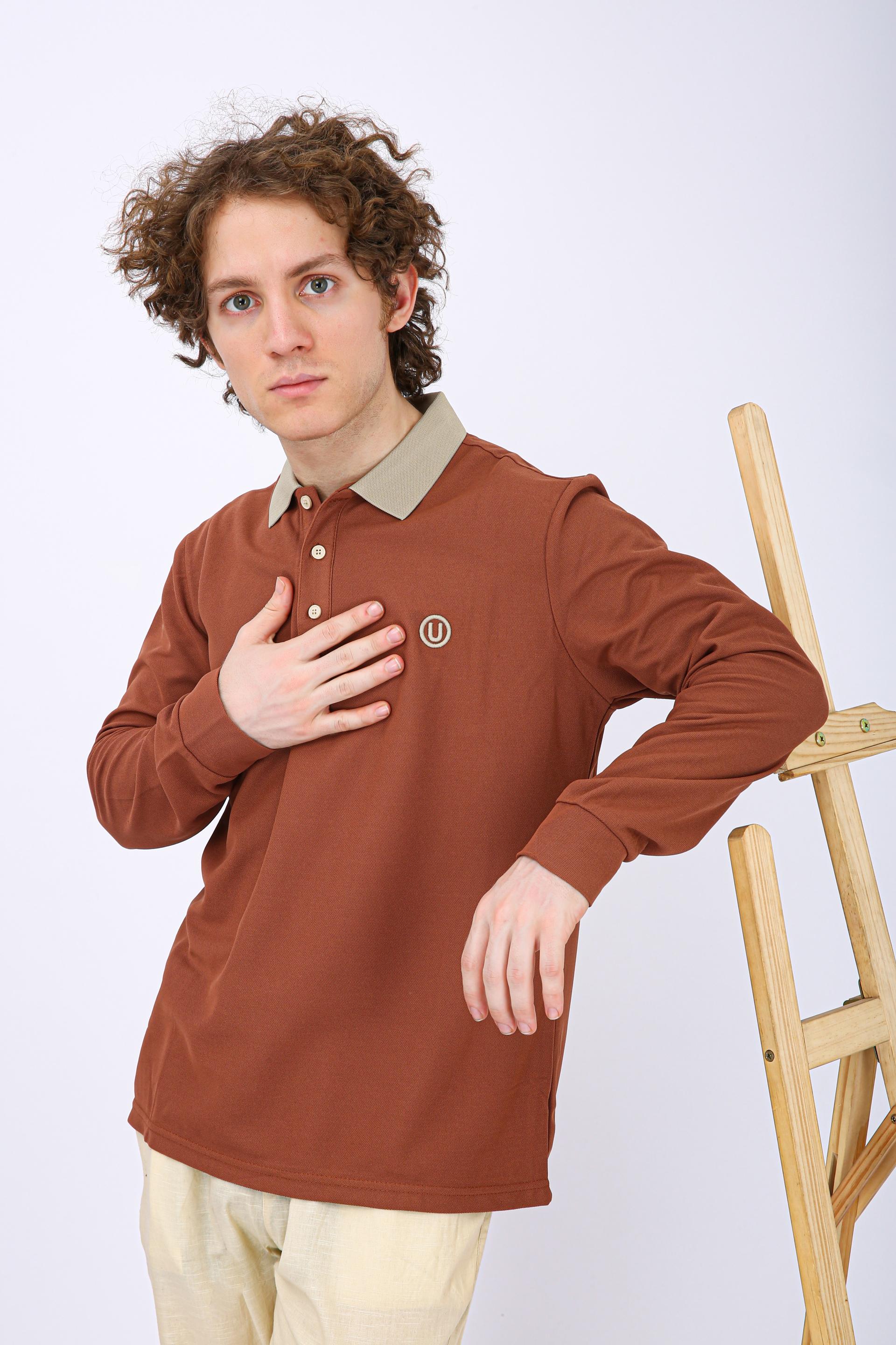 Men's Premium Polo T-Shirt - Brown