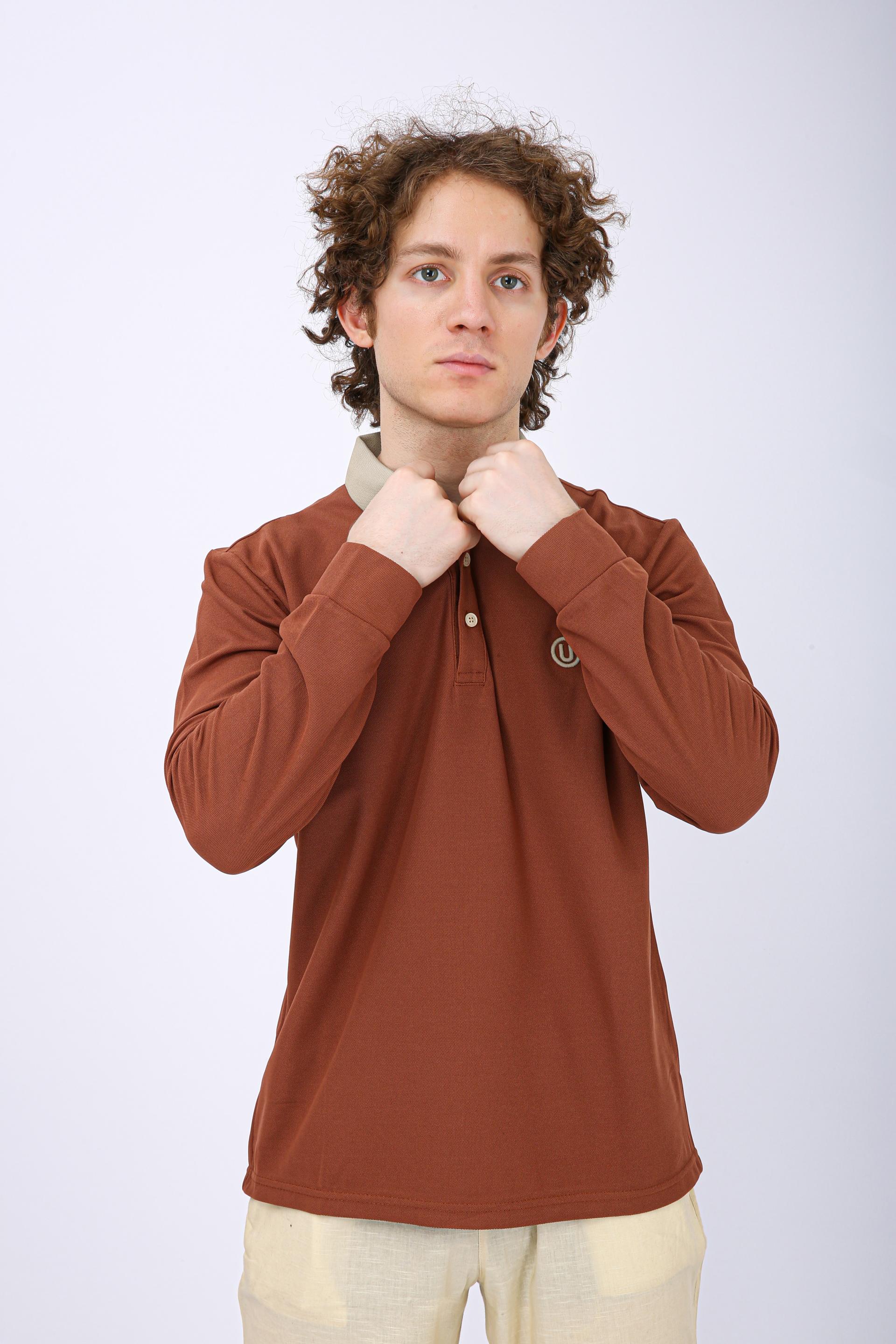 Men's Premium Polo T-Shirt - Brown
