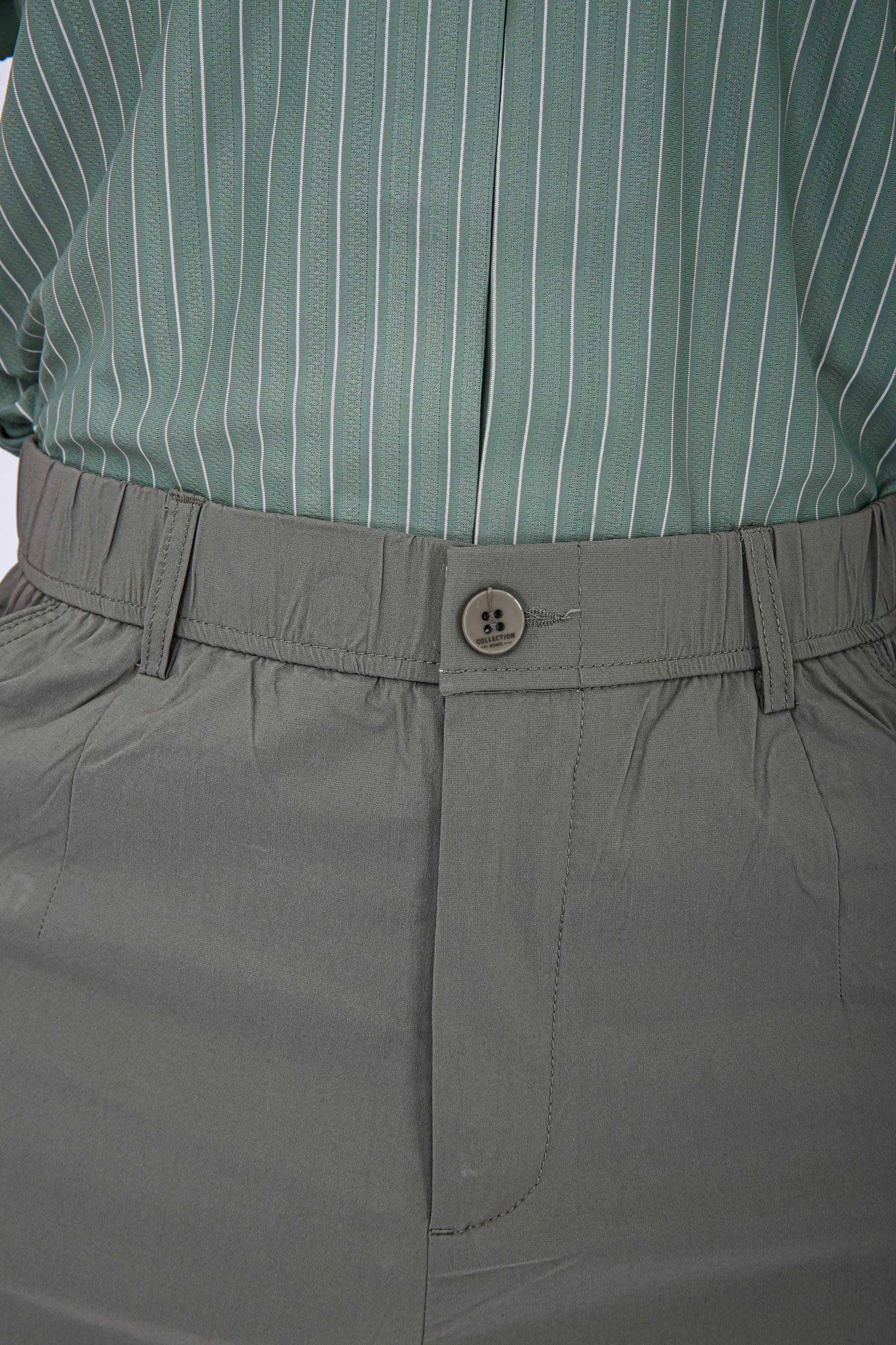 Men's Premium Drawstring Casual Trousers - Olive Green