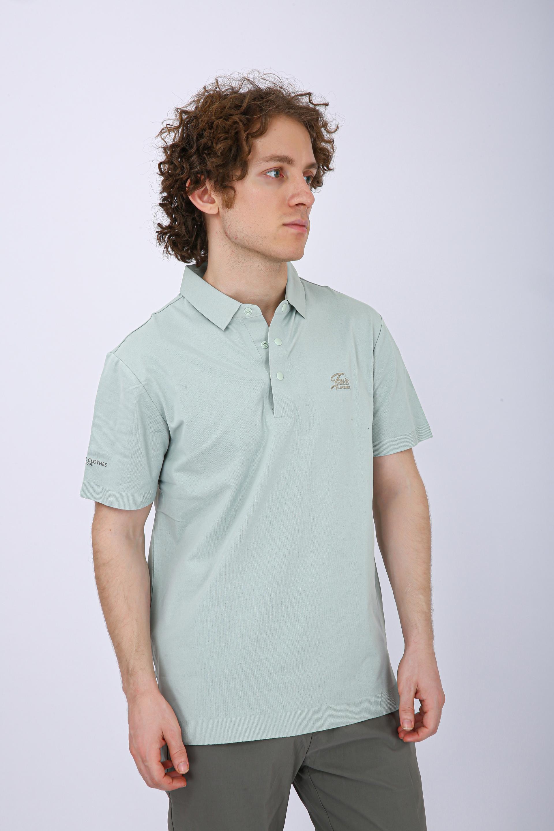 Men's Premium Solid Polo T-Shirt - Sea Green