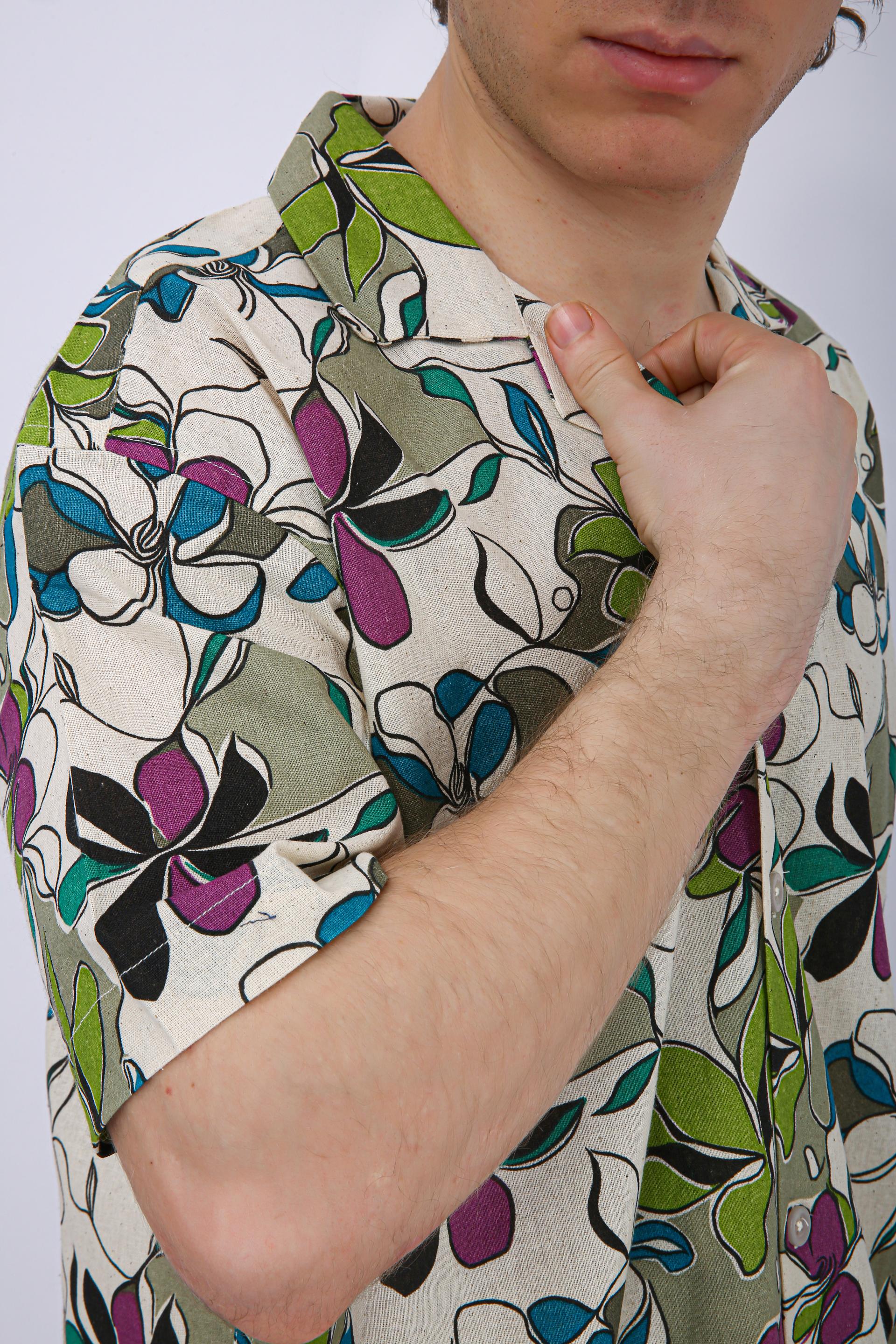 Premium Cuban Collar Patch Pocket Shirt - Purple