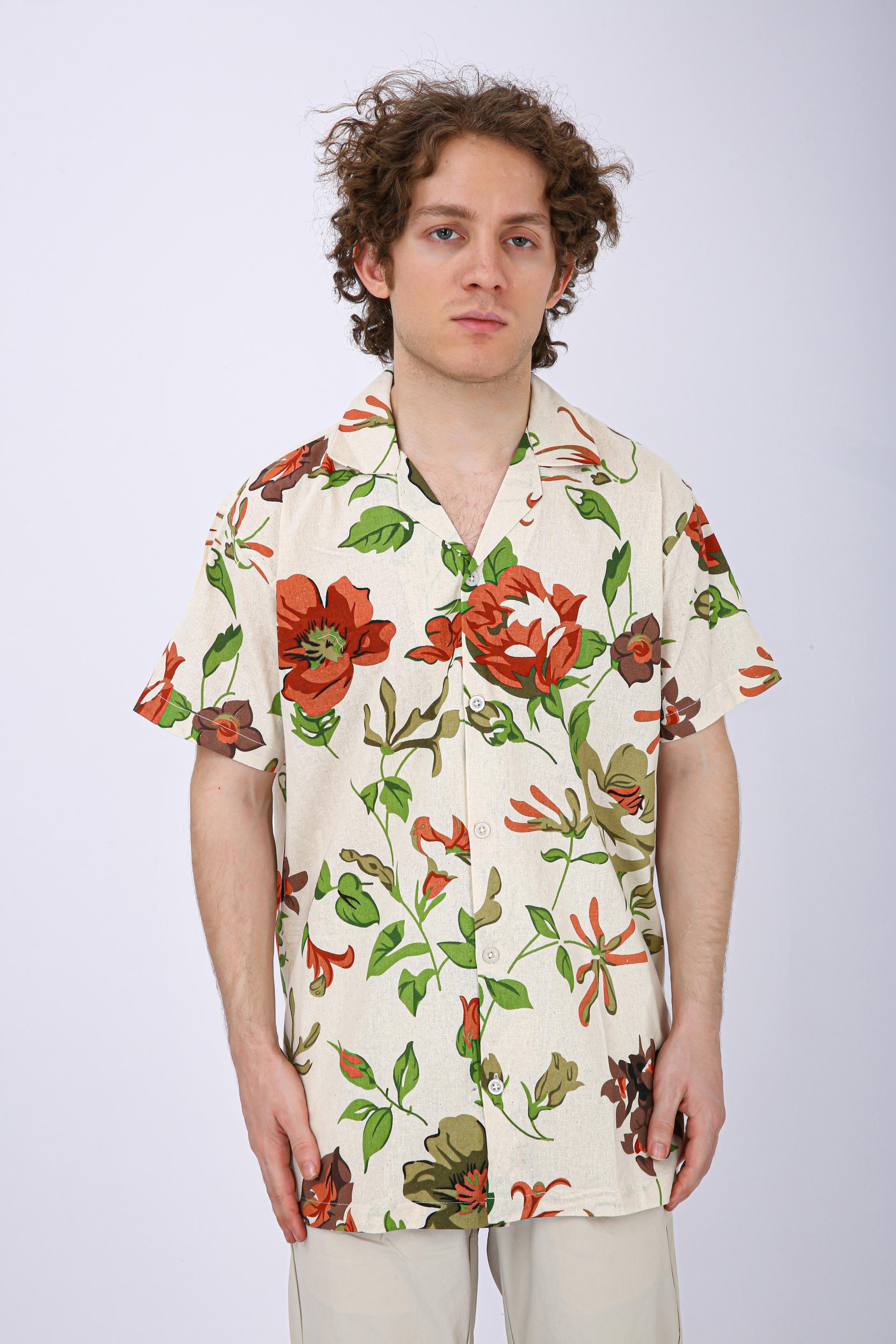 Premium Cuban Collar Patch Pocket Shirt - Off White