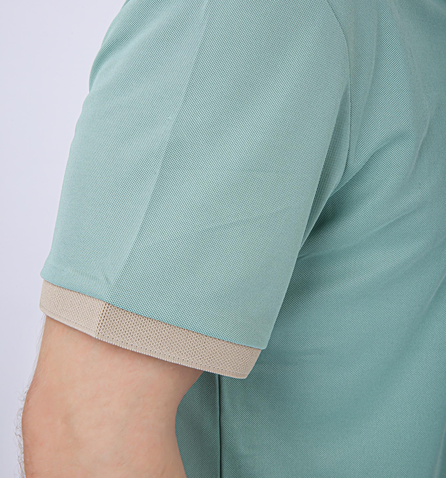 Men's Premium Contrast Collar Polo T-Shirt - Olive
