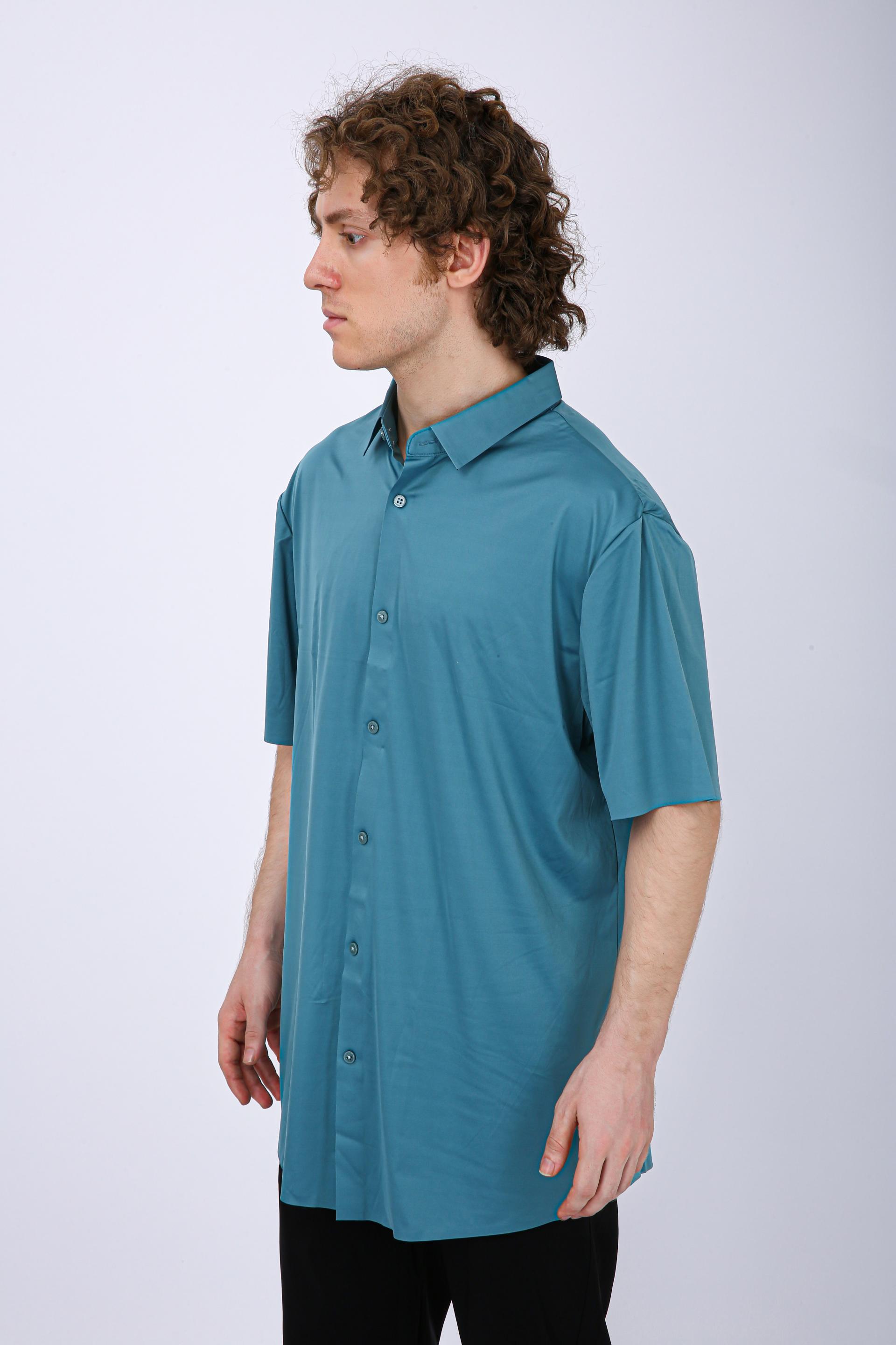 Men's Premium Solid Half Formal Shirt - Maya Blue