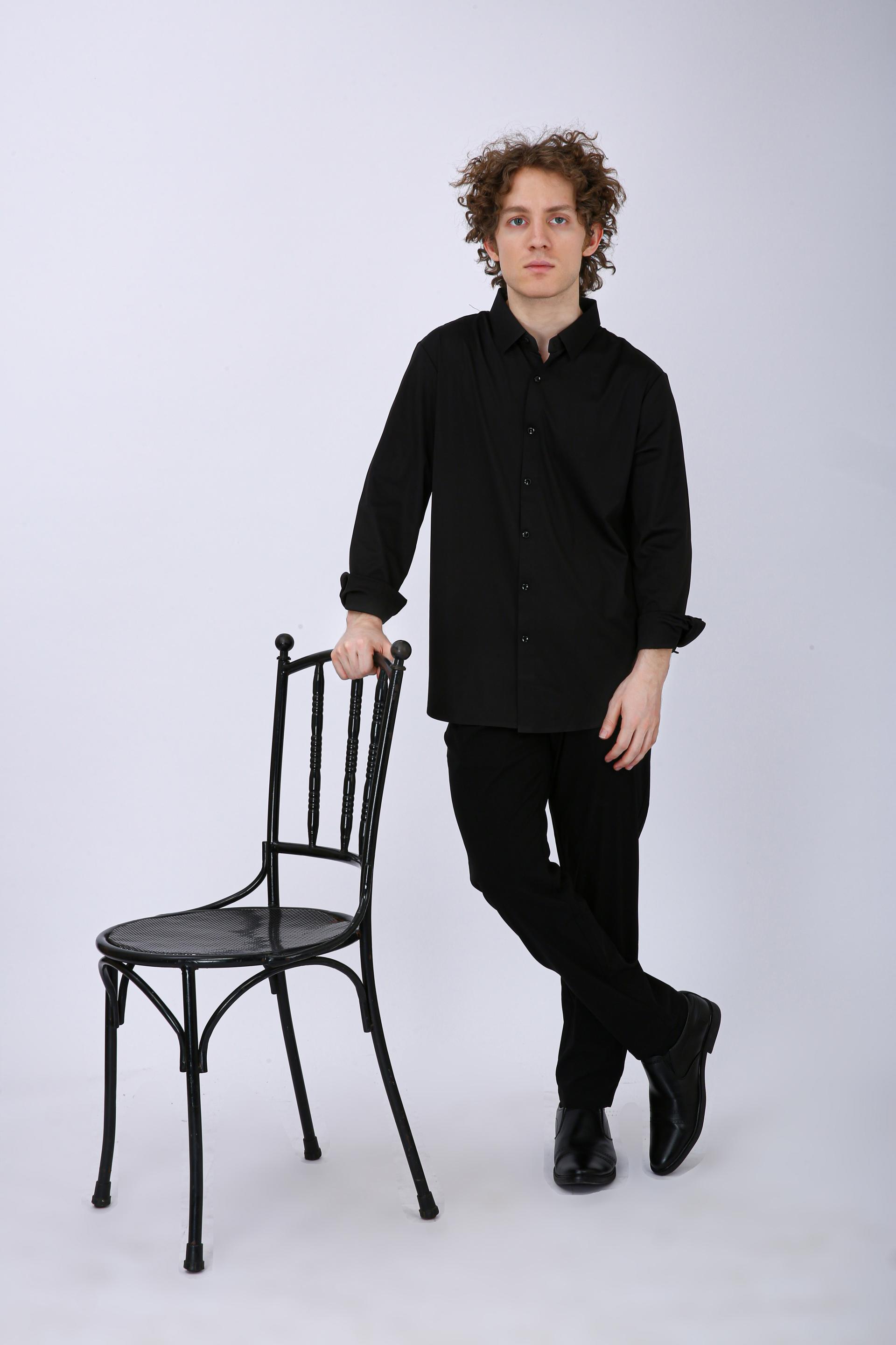 Premium Solid Formal Shirt - Black