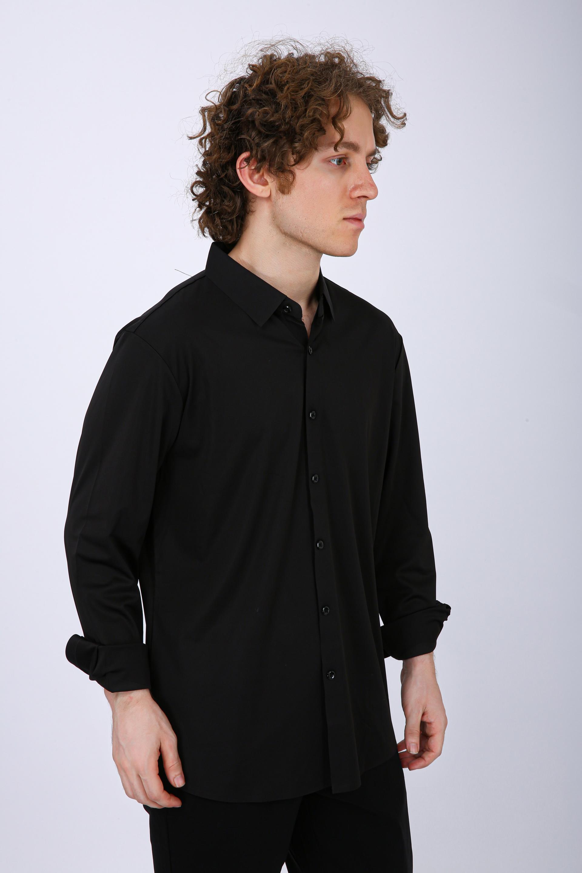 Premium Solid Formal Shirt - Black