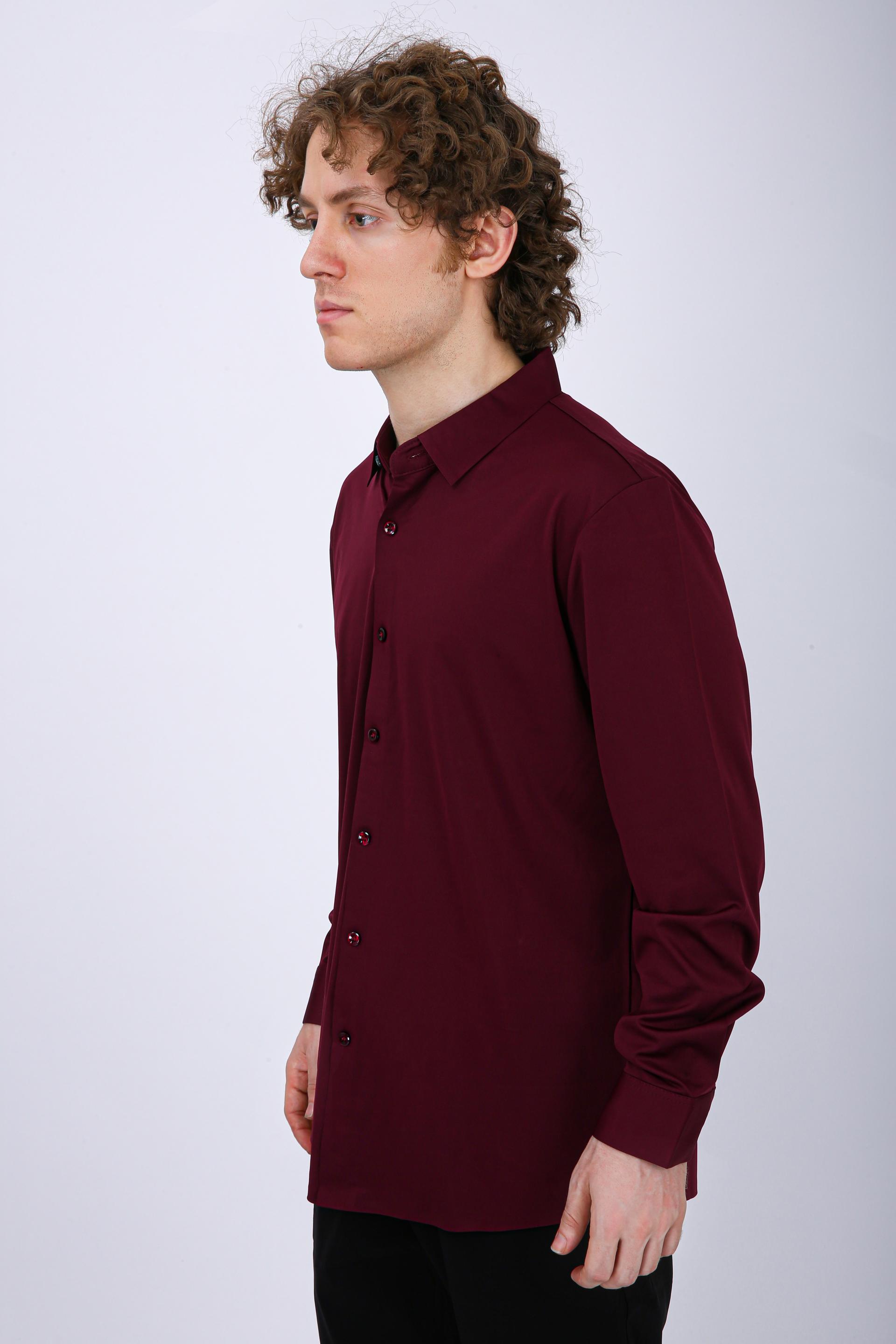 Premium Solid Formal Shirt - Wine