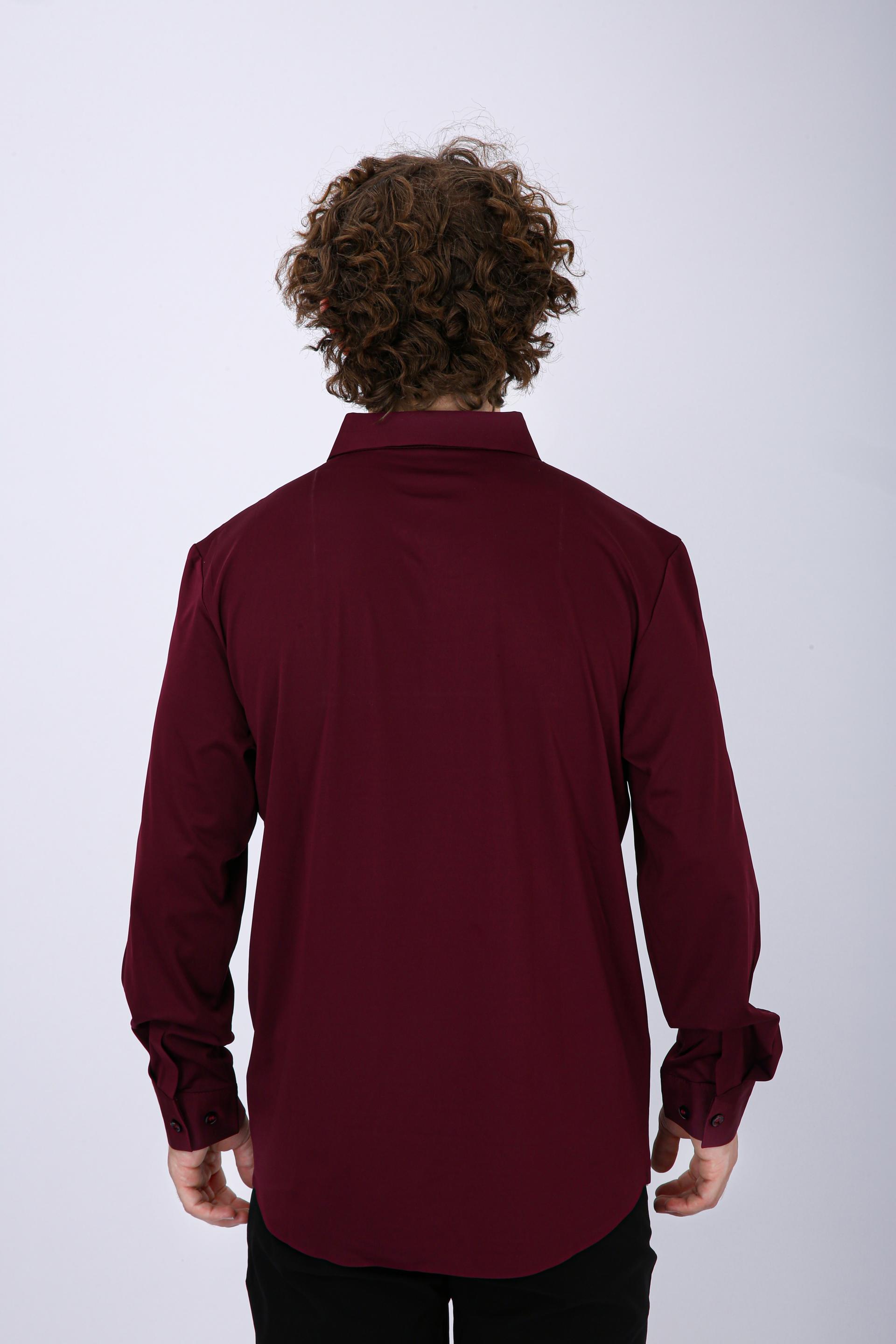 Premium Solid Formal Shirt - Wine