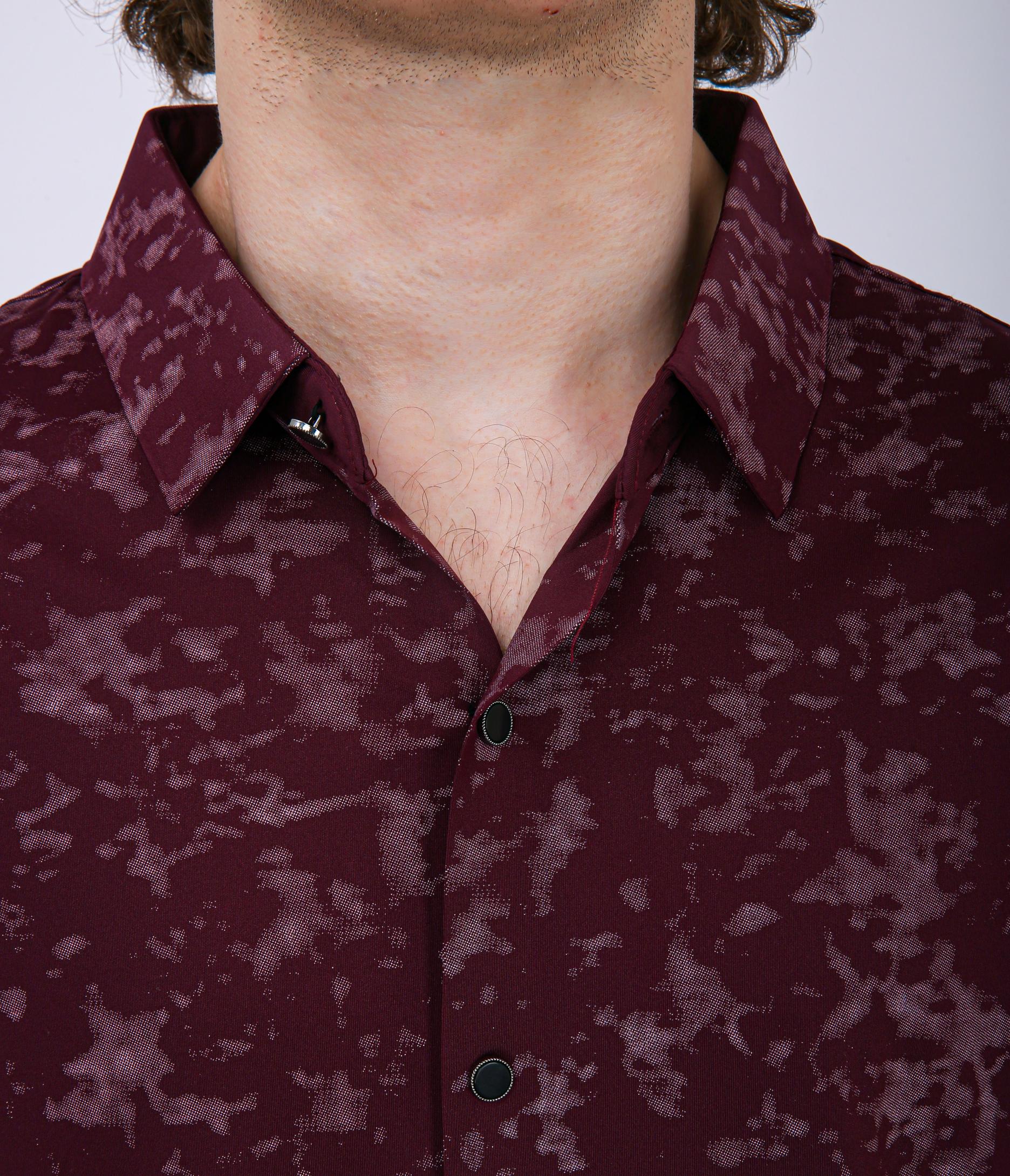 Premium Printed Casual Shirt - Wine