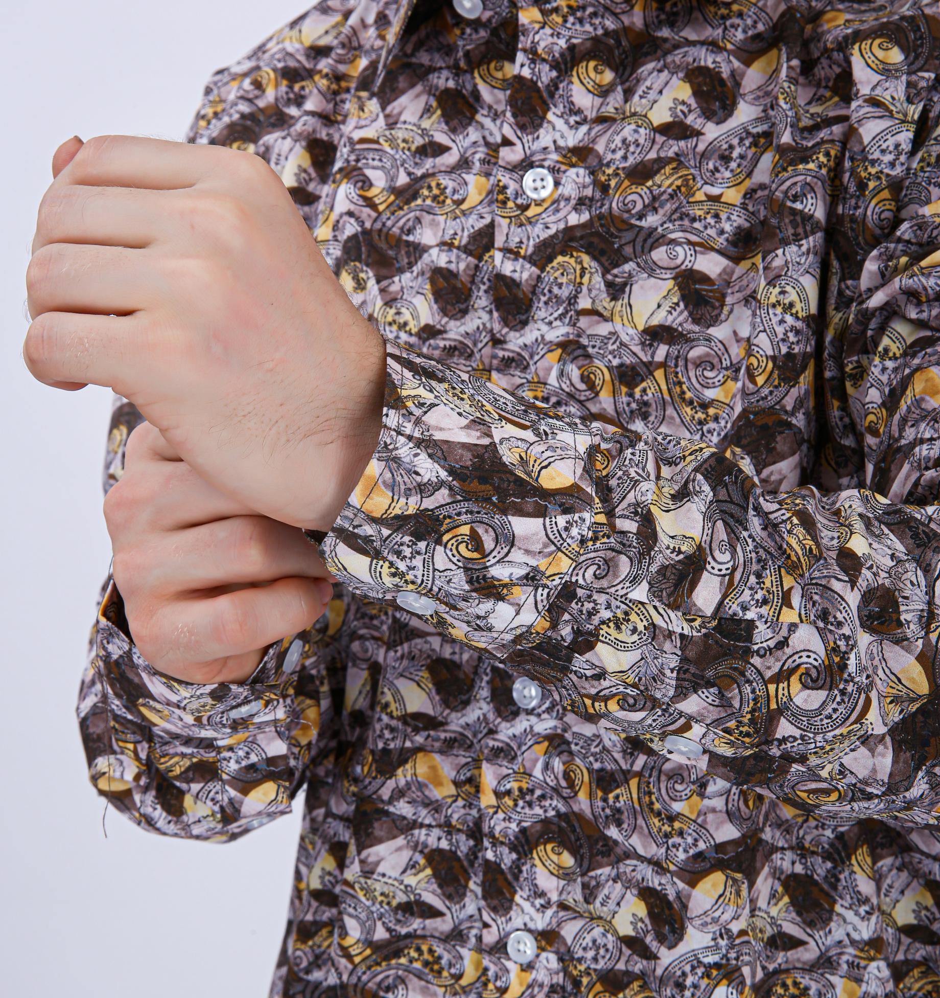 Premium Geometric Printed Casual Shirt - Multi Color