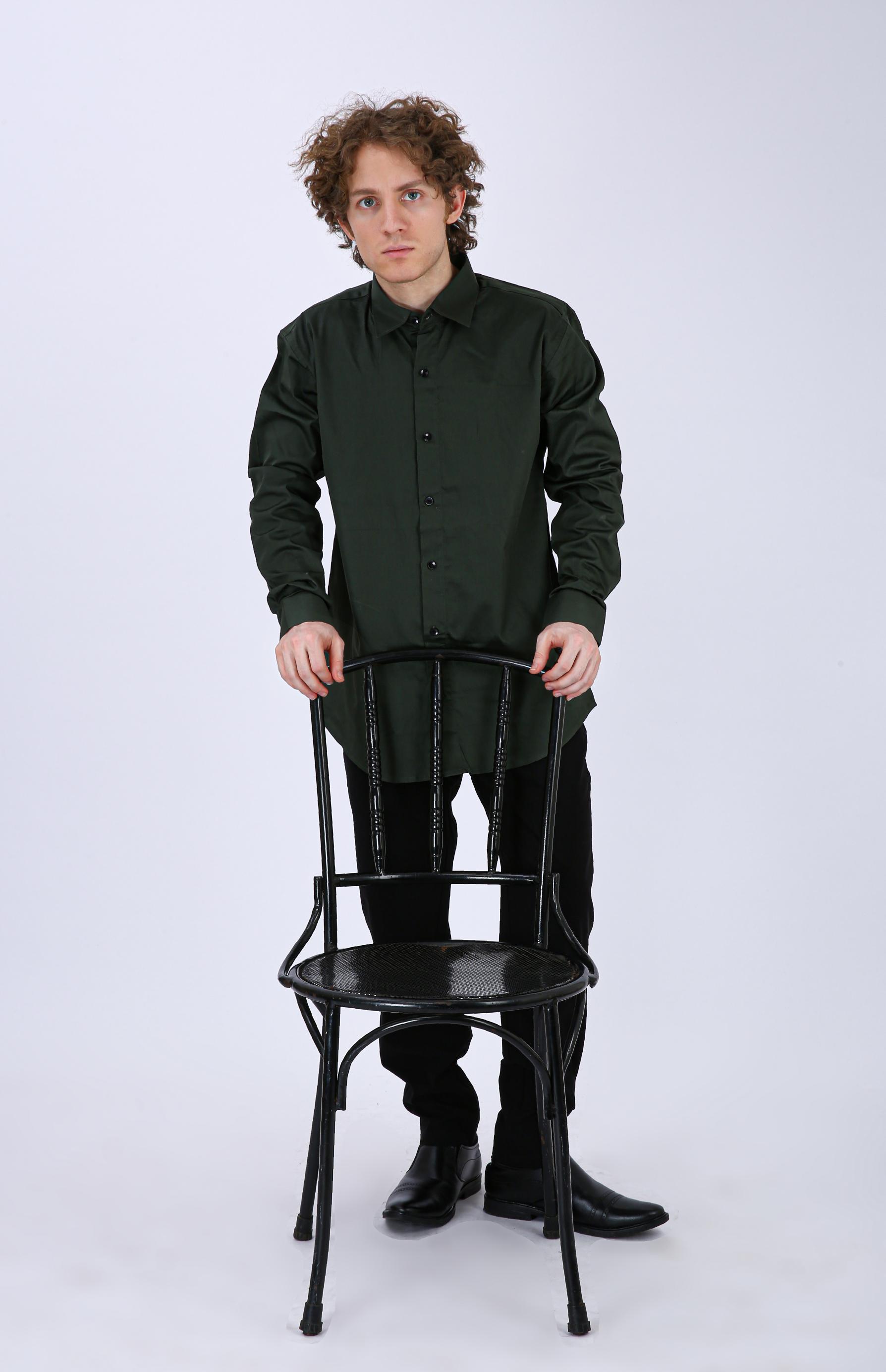 Men's Premium Solid Formal Shirt - Bottle Green