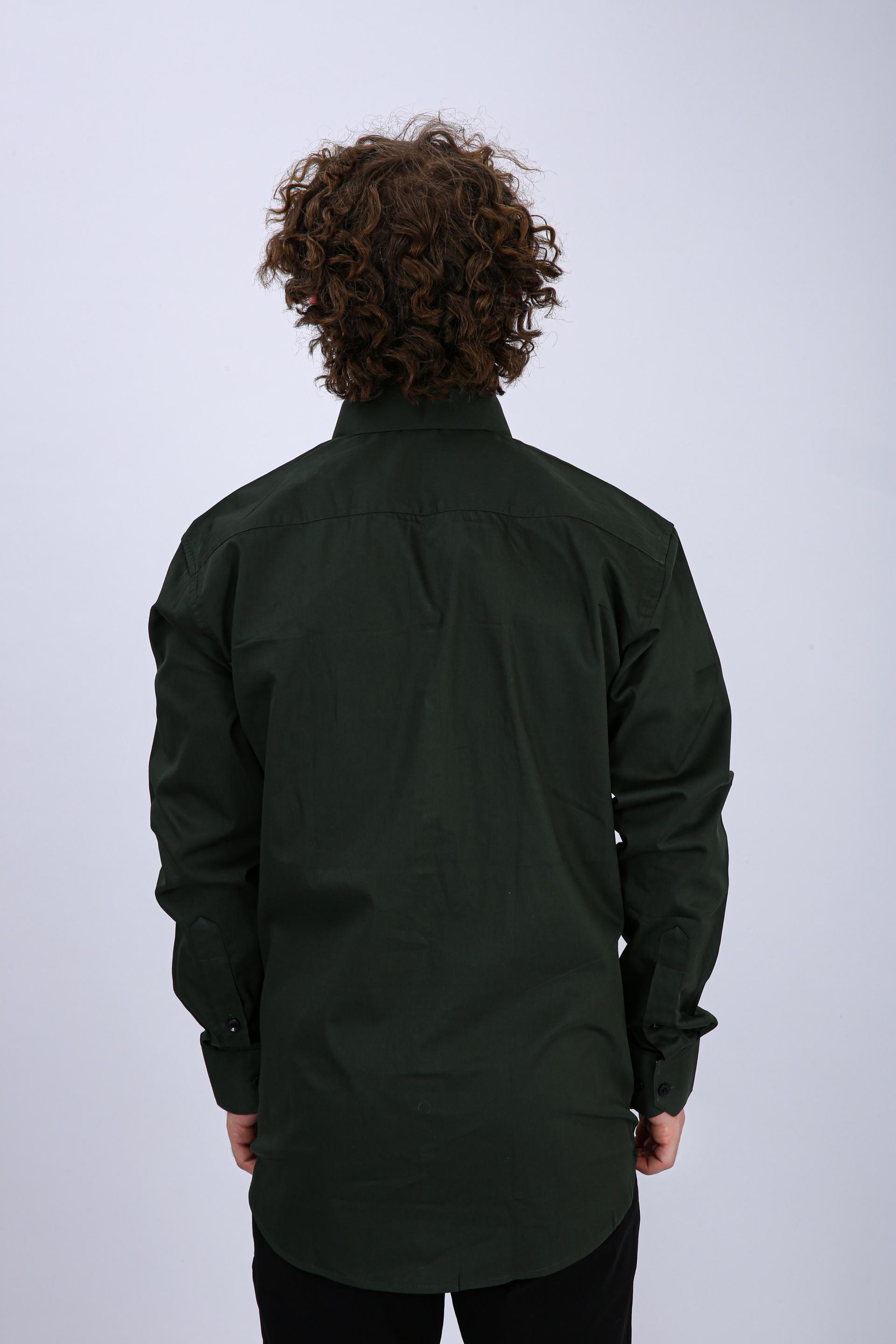 Men's Premium Solid Formal Shirt - Bottle Green