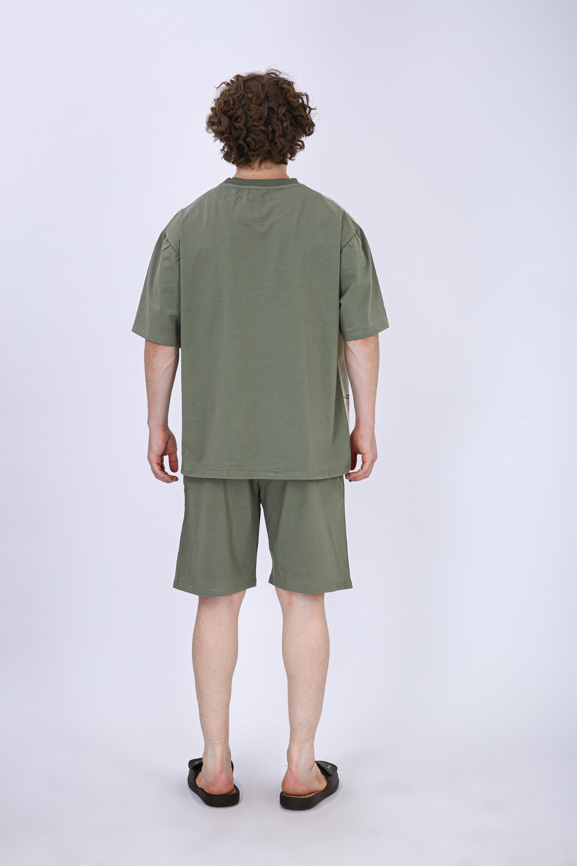 Premium Printed Co-Ord Set - Olive Green