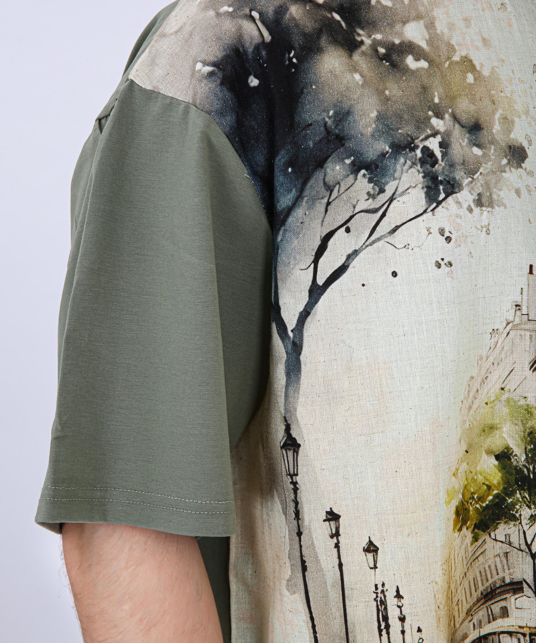 Premium Printed Co-Ord Set - Olive Green