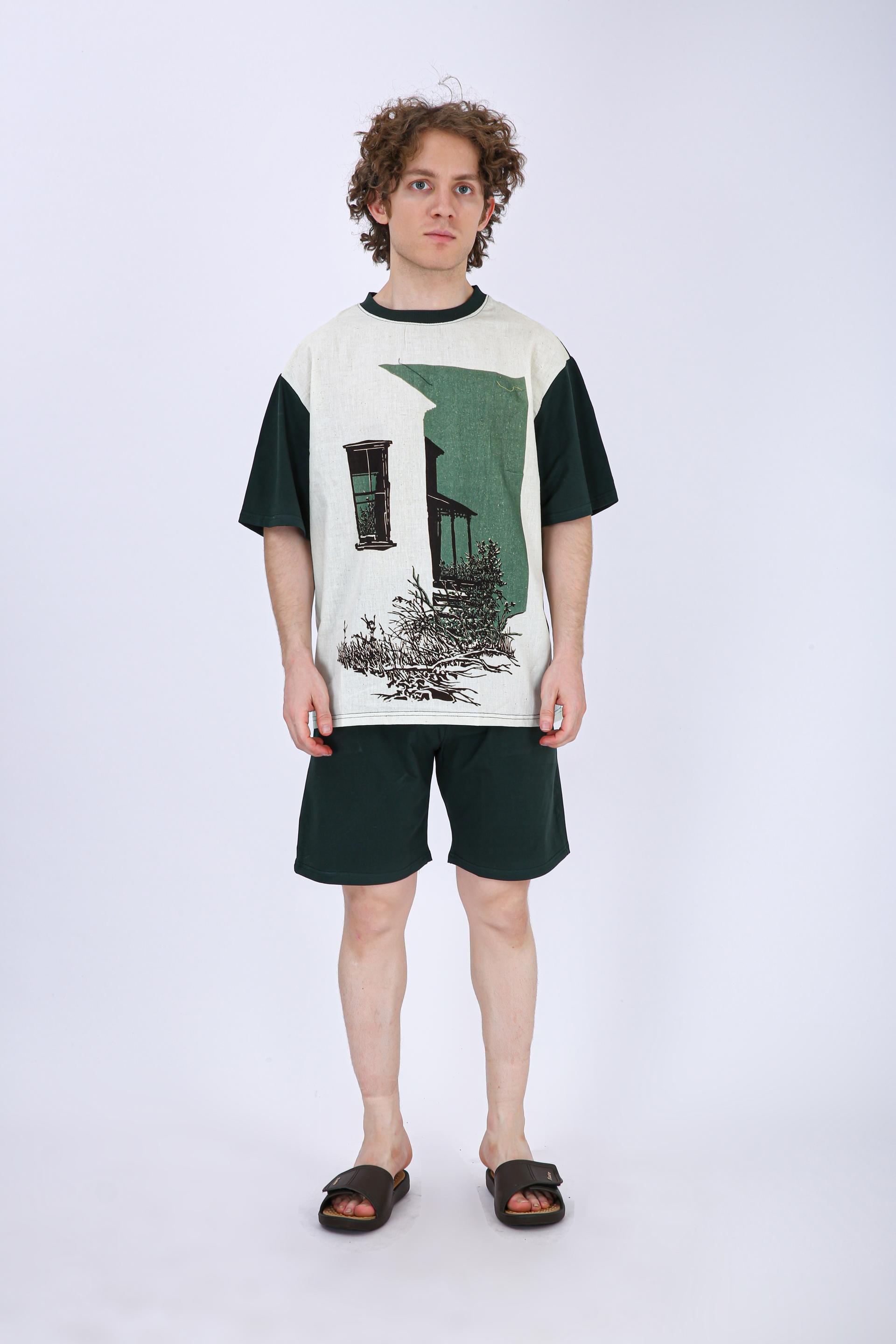 Premium Printed Co-Ord Set - Botle Green