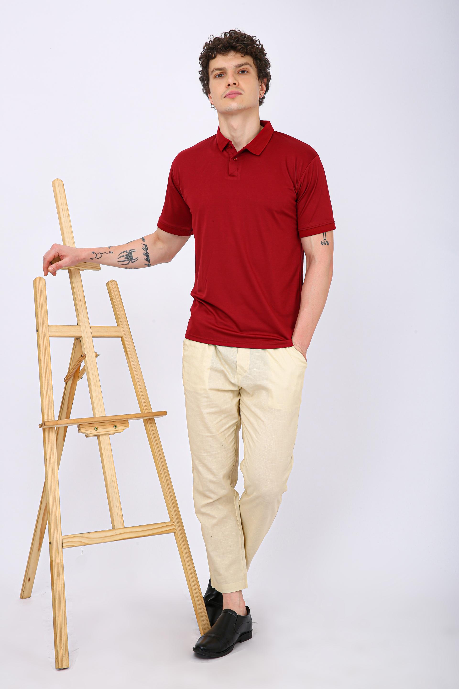 Men's Premium Half Sleeve Polo T-Shirt - Red