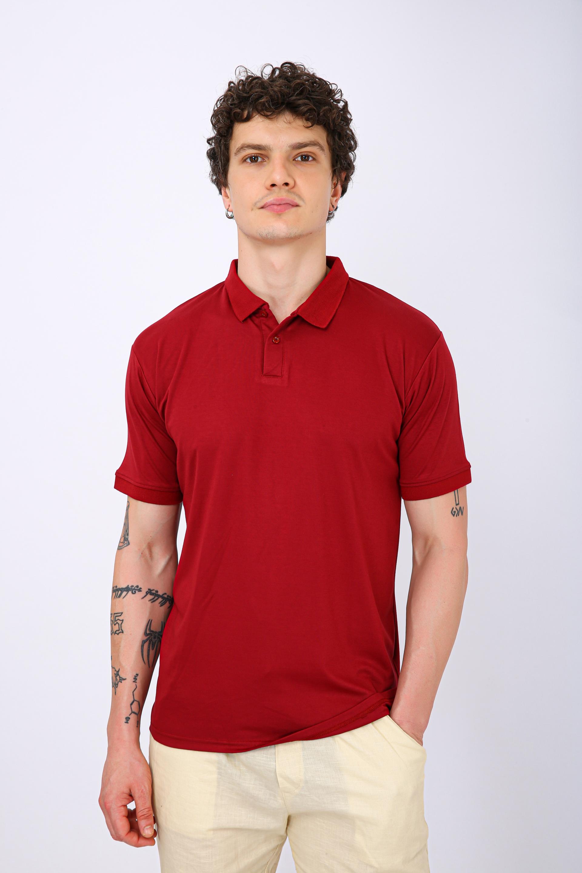 Men's Premium Half Sleeve Polo T-Shirt - Red