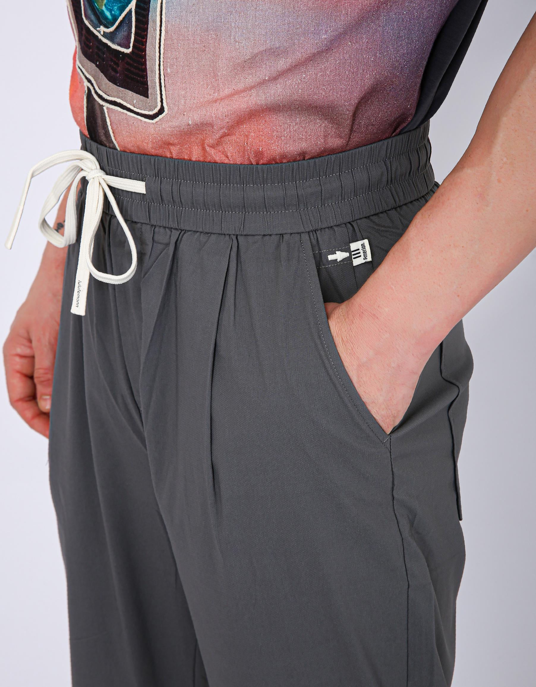 Men's Premium Drawstring Casual Trousers - Steel Grey