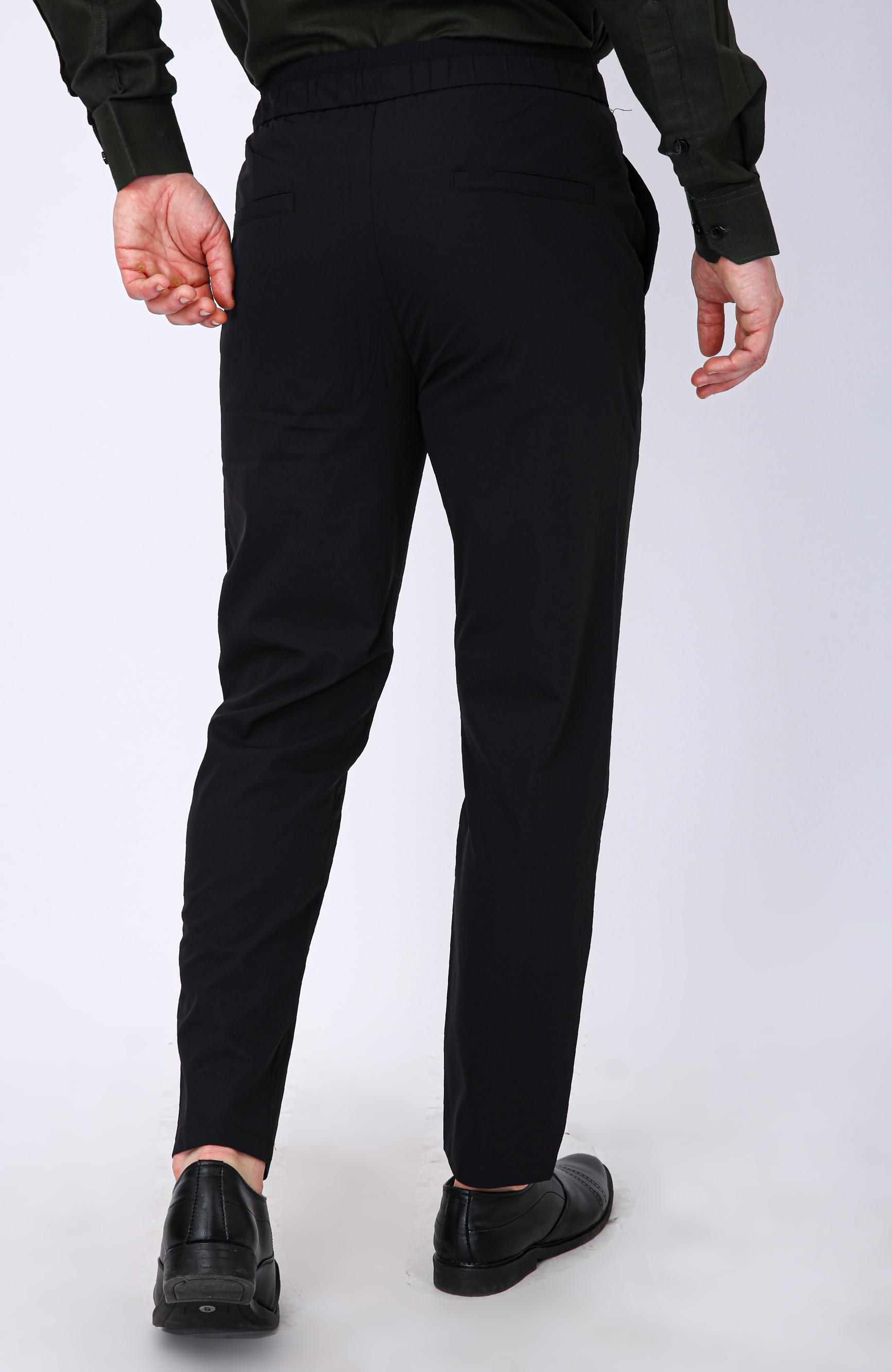 Men's Premium Drawstring Casual Trousers - Dark Grey