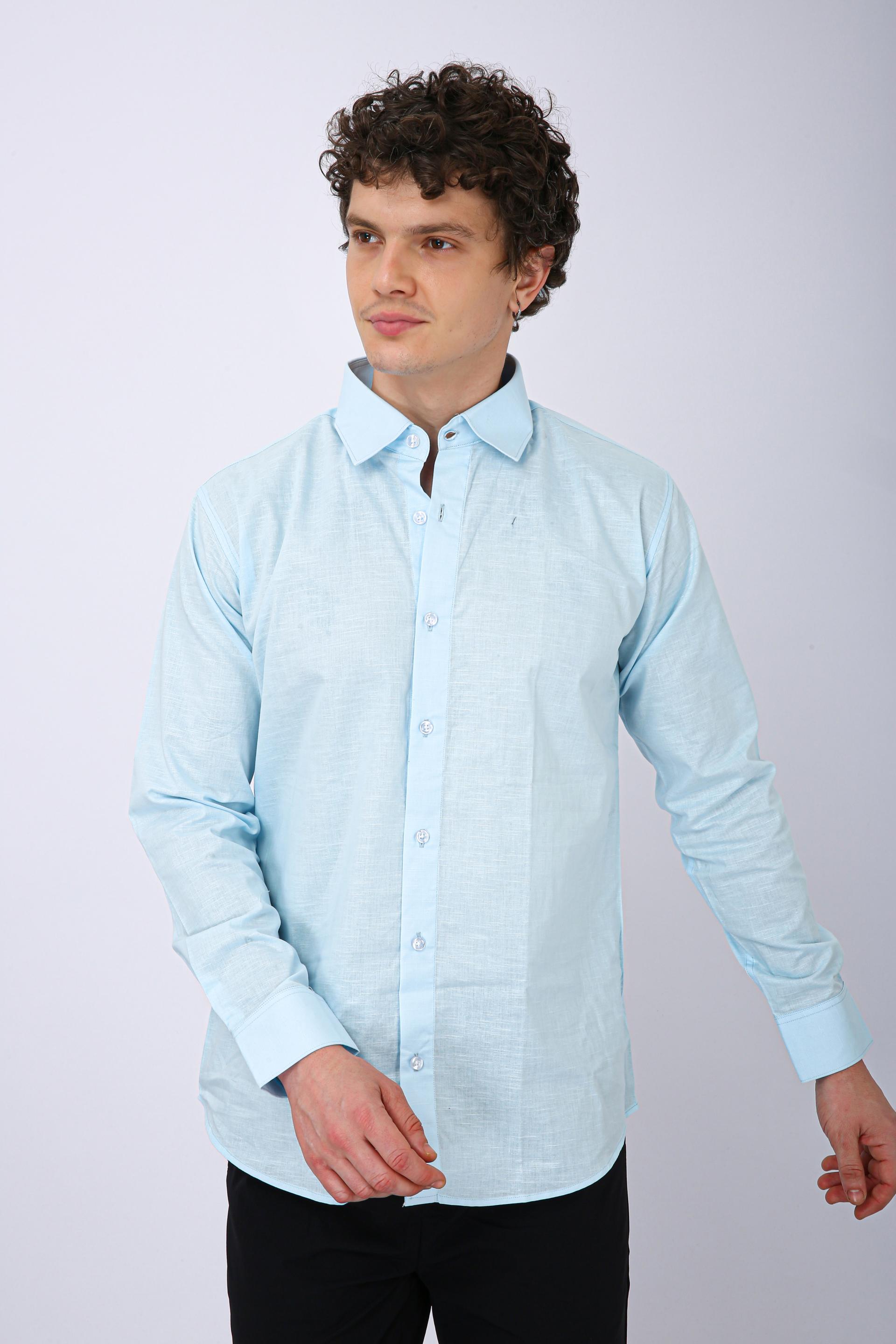 Premium Formal Cotton Shirt - Sky Blue