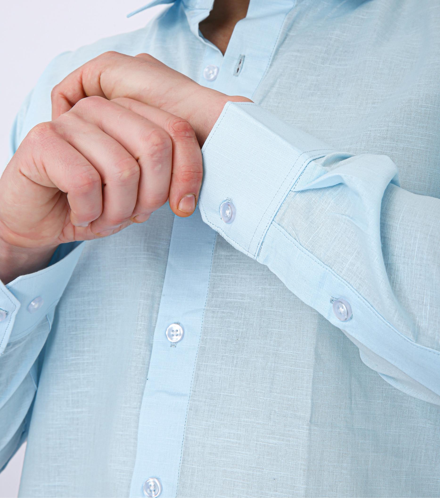 Premium Formal Cotton Shirt - Sky Blue