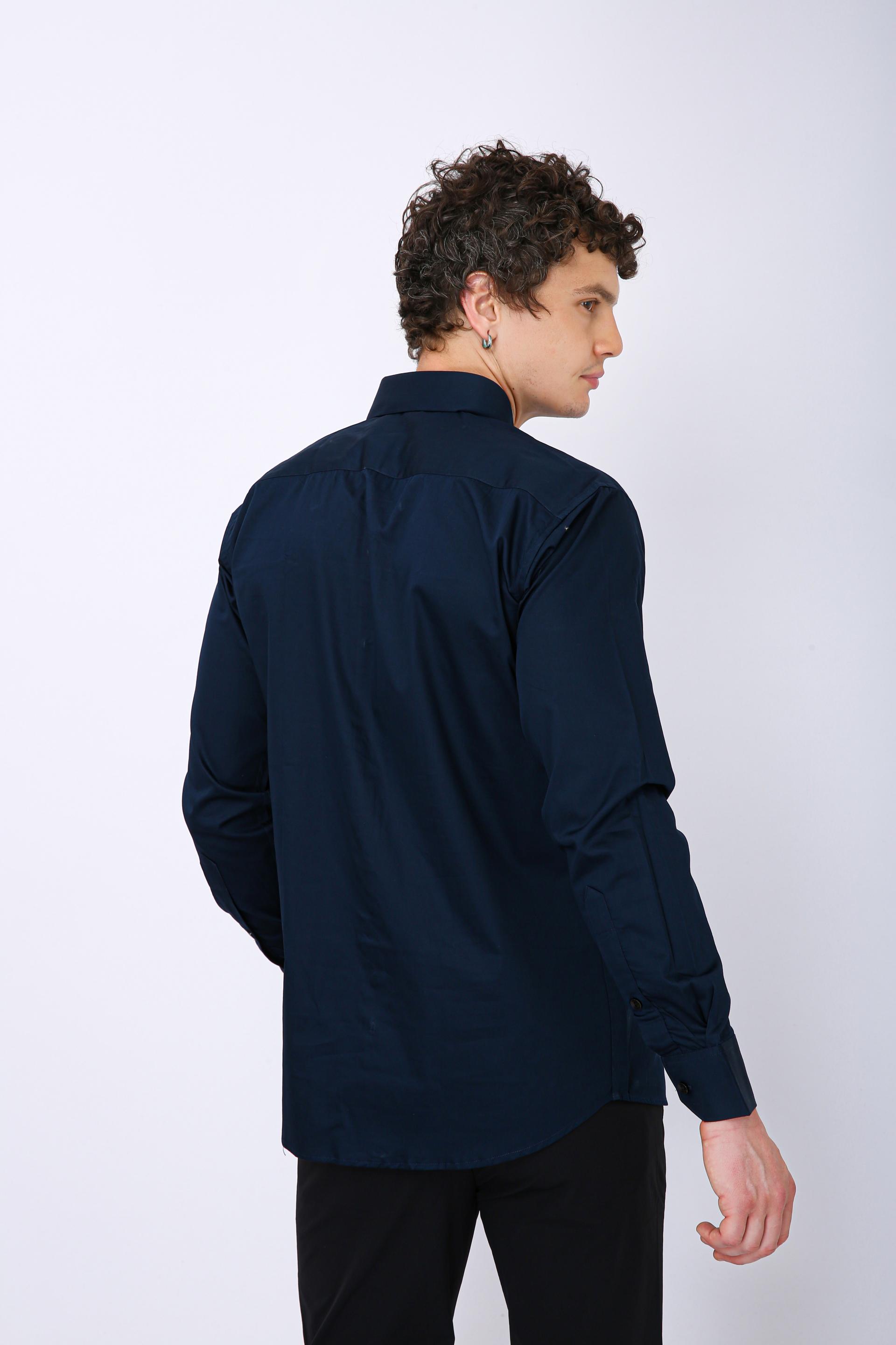 Men's Premium Solid Formal Shirt - Nevy Blue