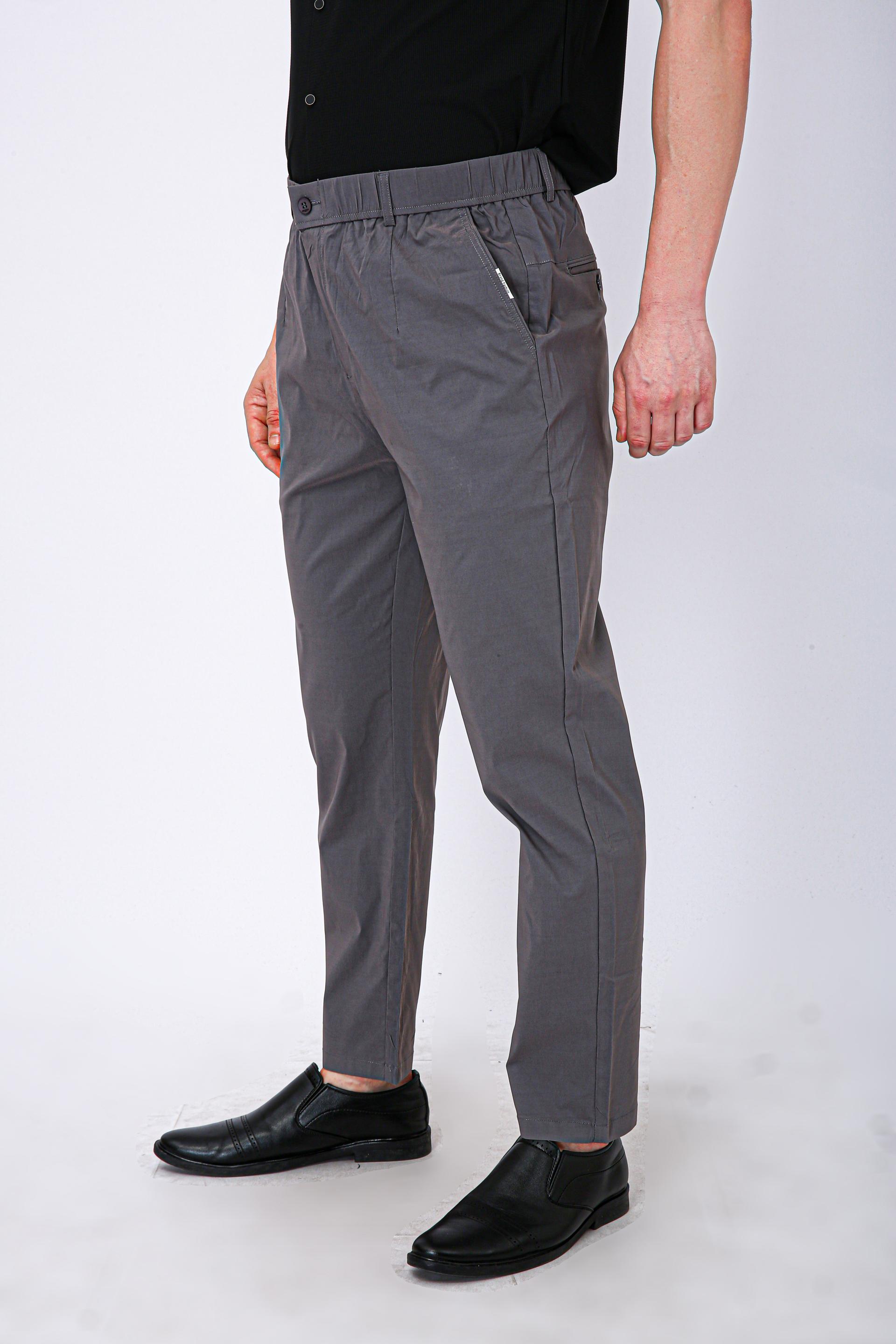 Men's Premium Drawstring Casual Trousers - Plain Green