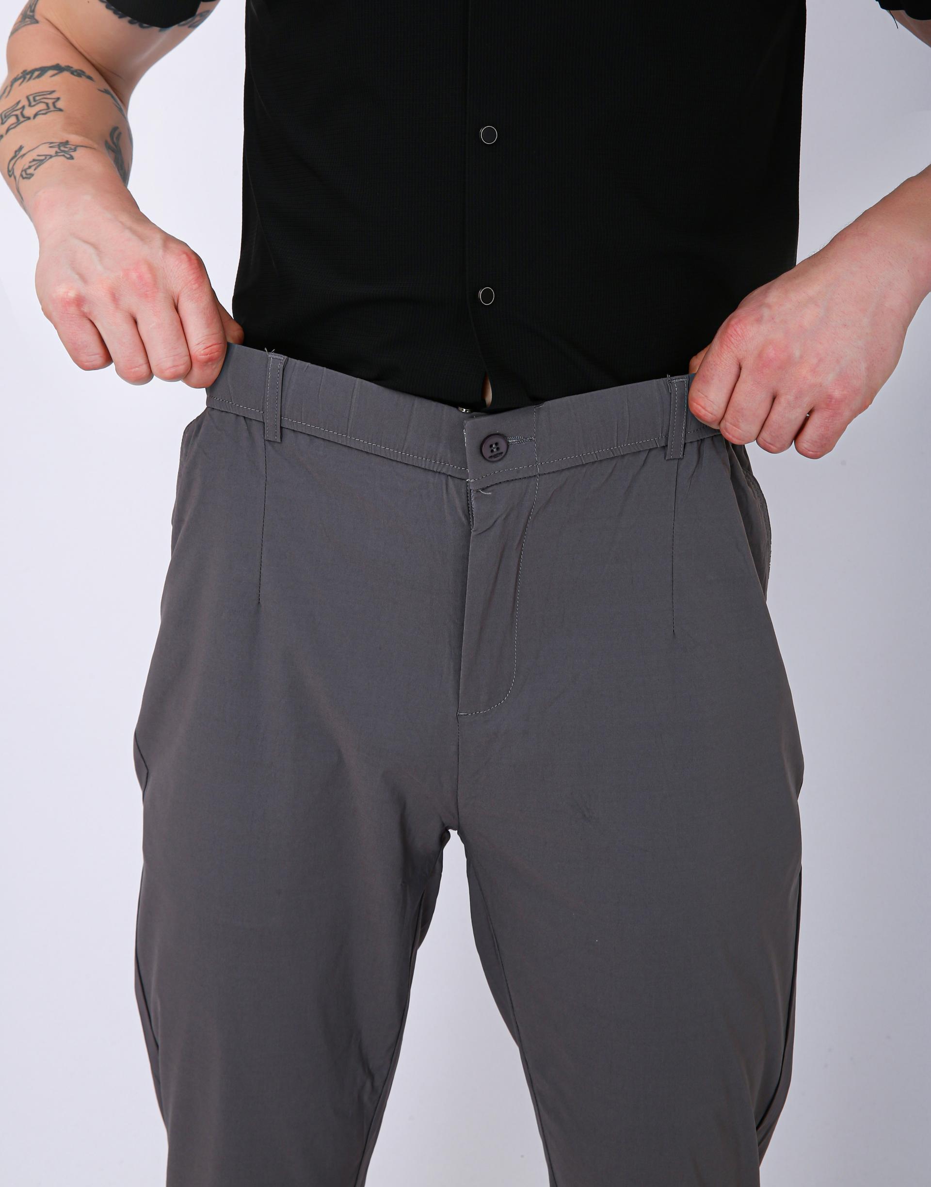Men's Premium Drawstring Casual Trousers - Plain Green