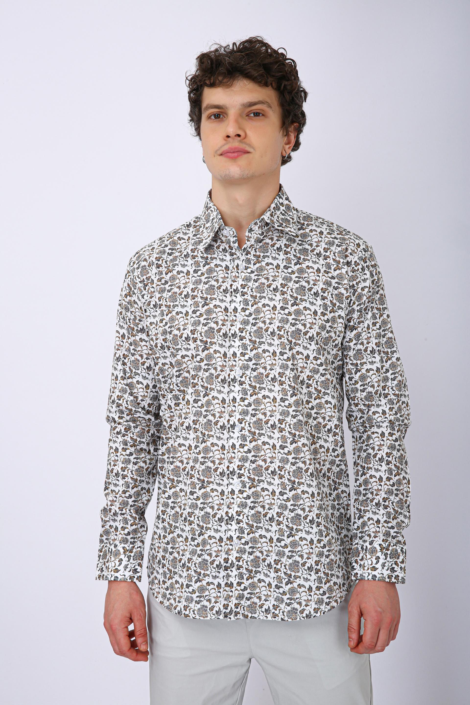 Premium Geometric Printed Casual Shirt - Mughal Style