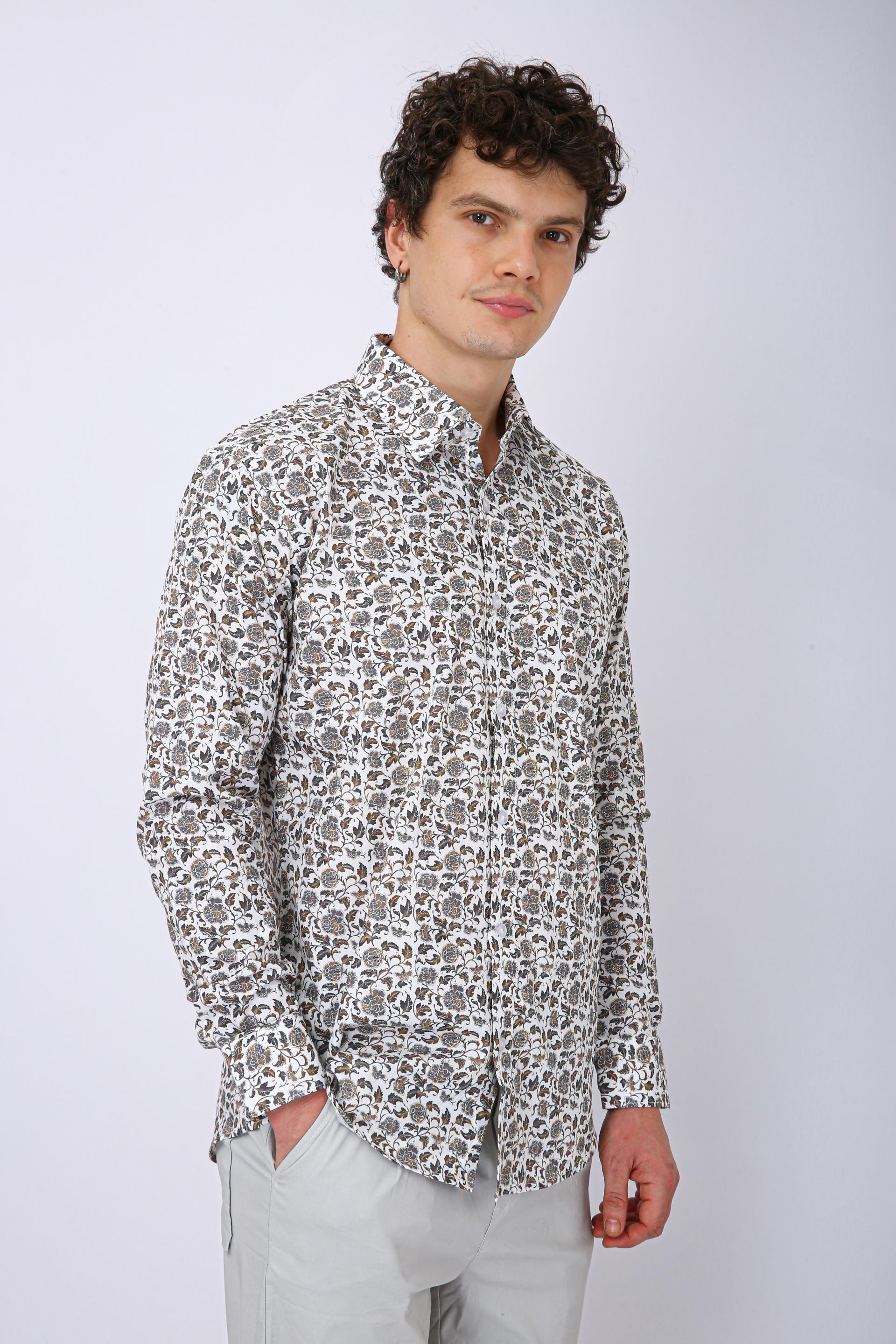 Premium Geometric Printed Casual Shirt - Mughal Style