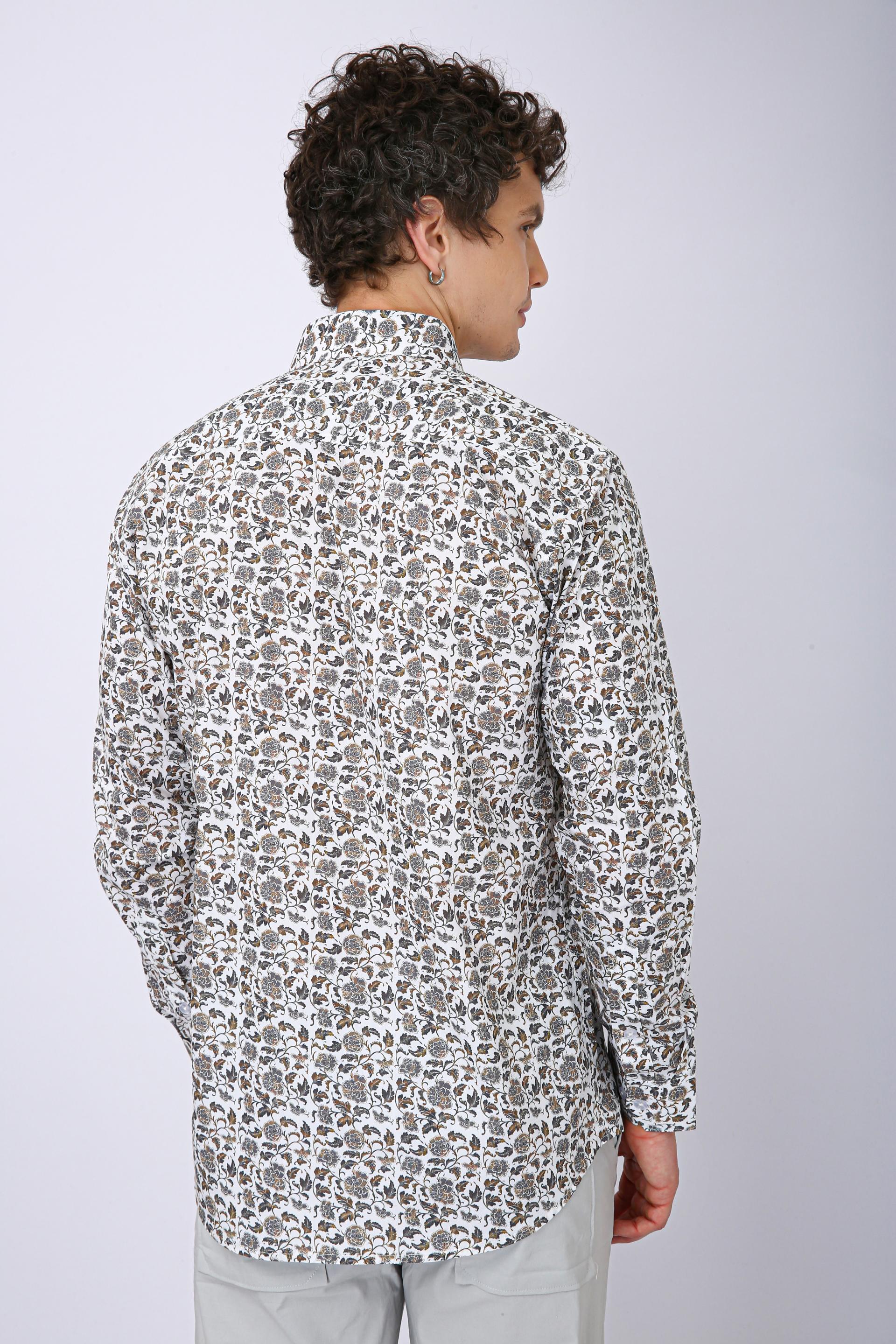 Premium Geometric Printed Casual Shirt - Mughal Style