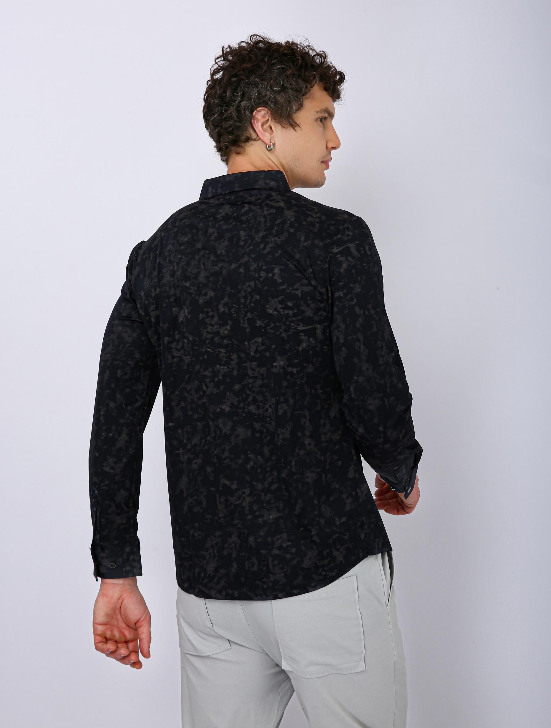 Premium Printed Casual Shirt - Navy