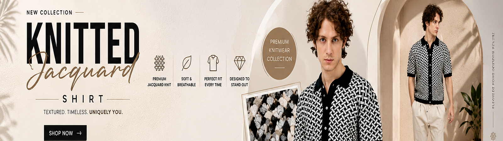 Knitted Jacquard Shirt
