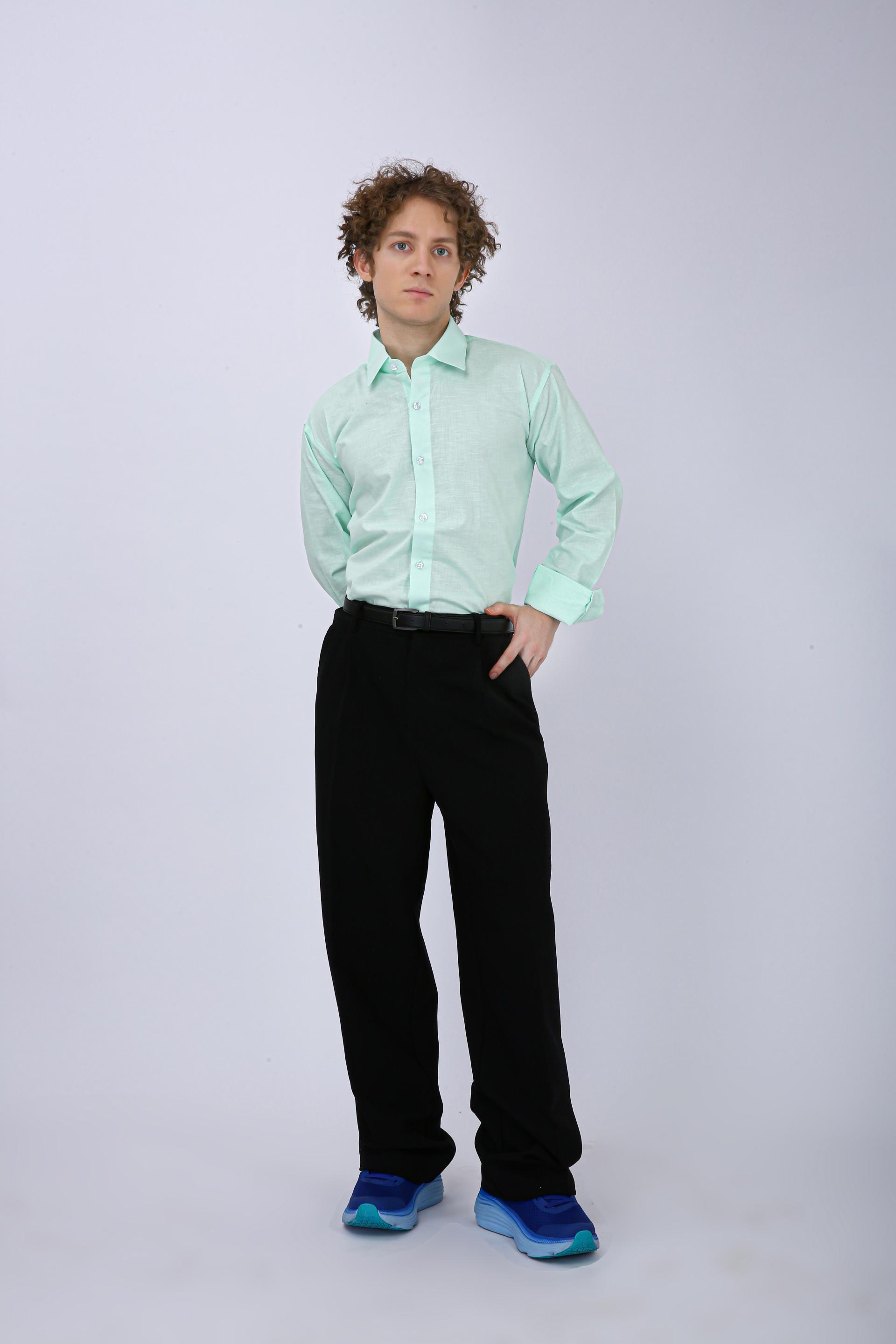 Premium Formal Cotton Shirt - Light Green