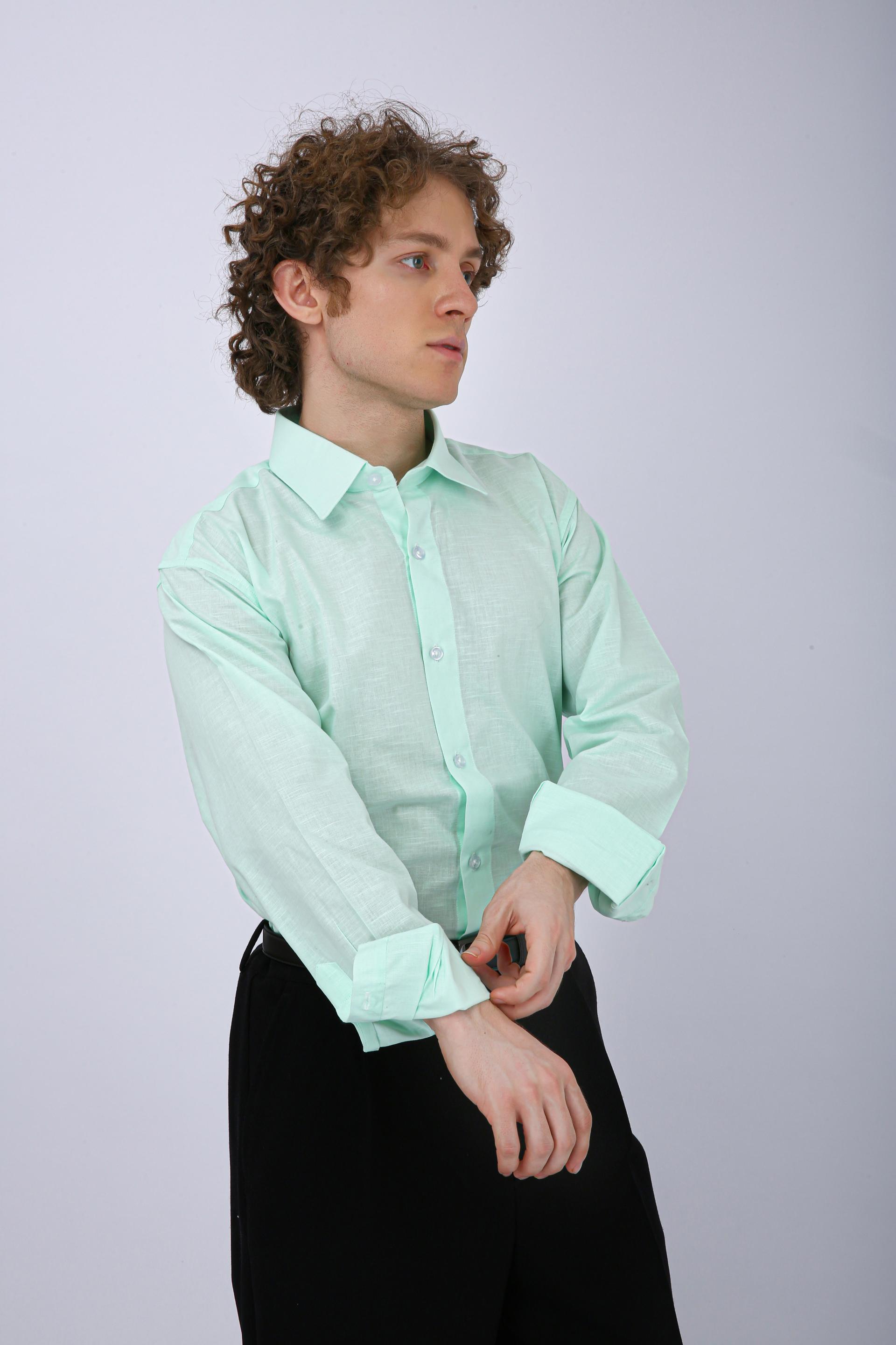 Premium Formal Cotton Shirt - Light Green