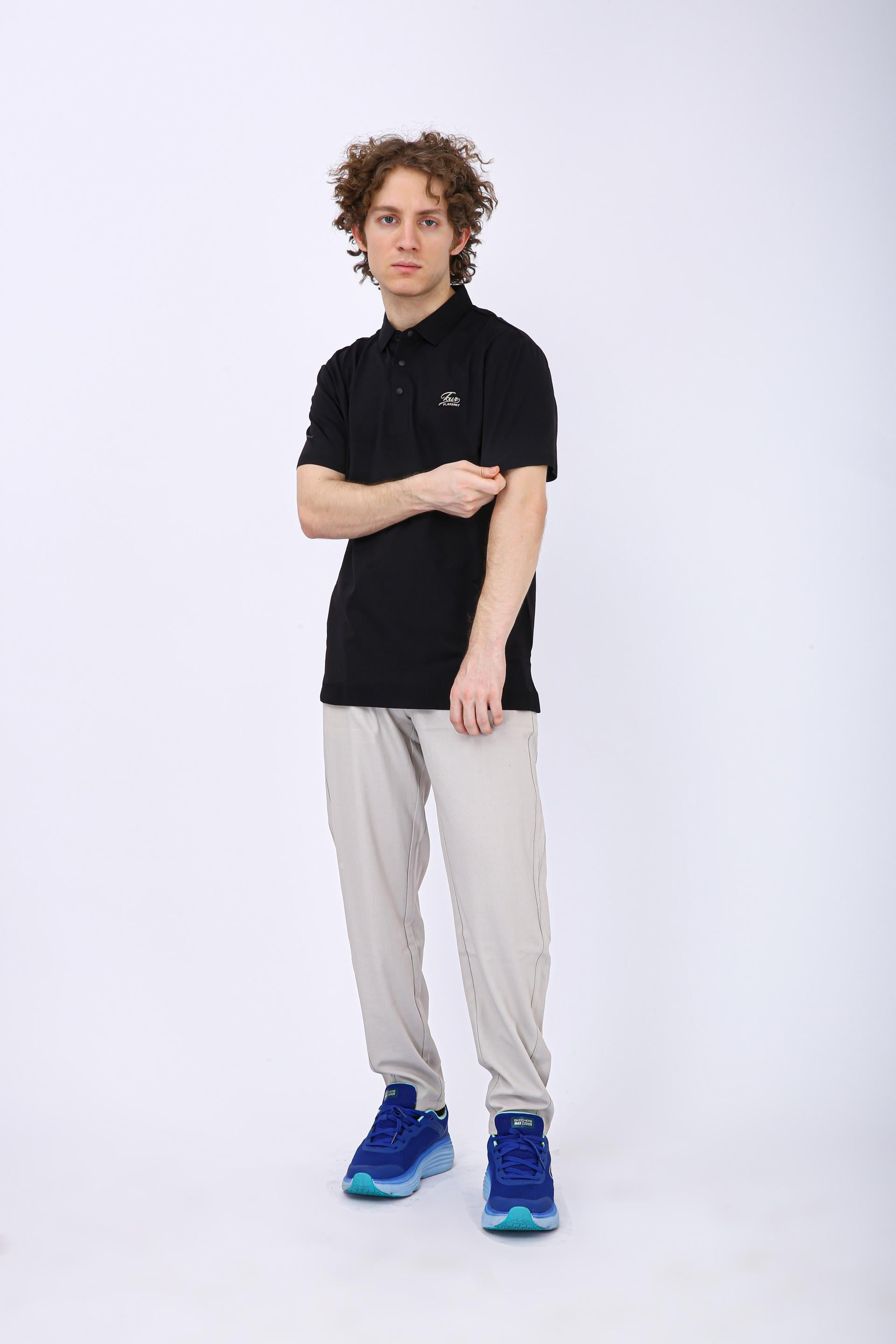 Men's Premium Solid Polo T-Shirt - Black