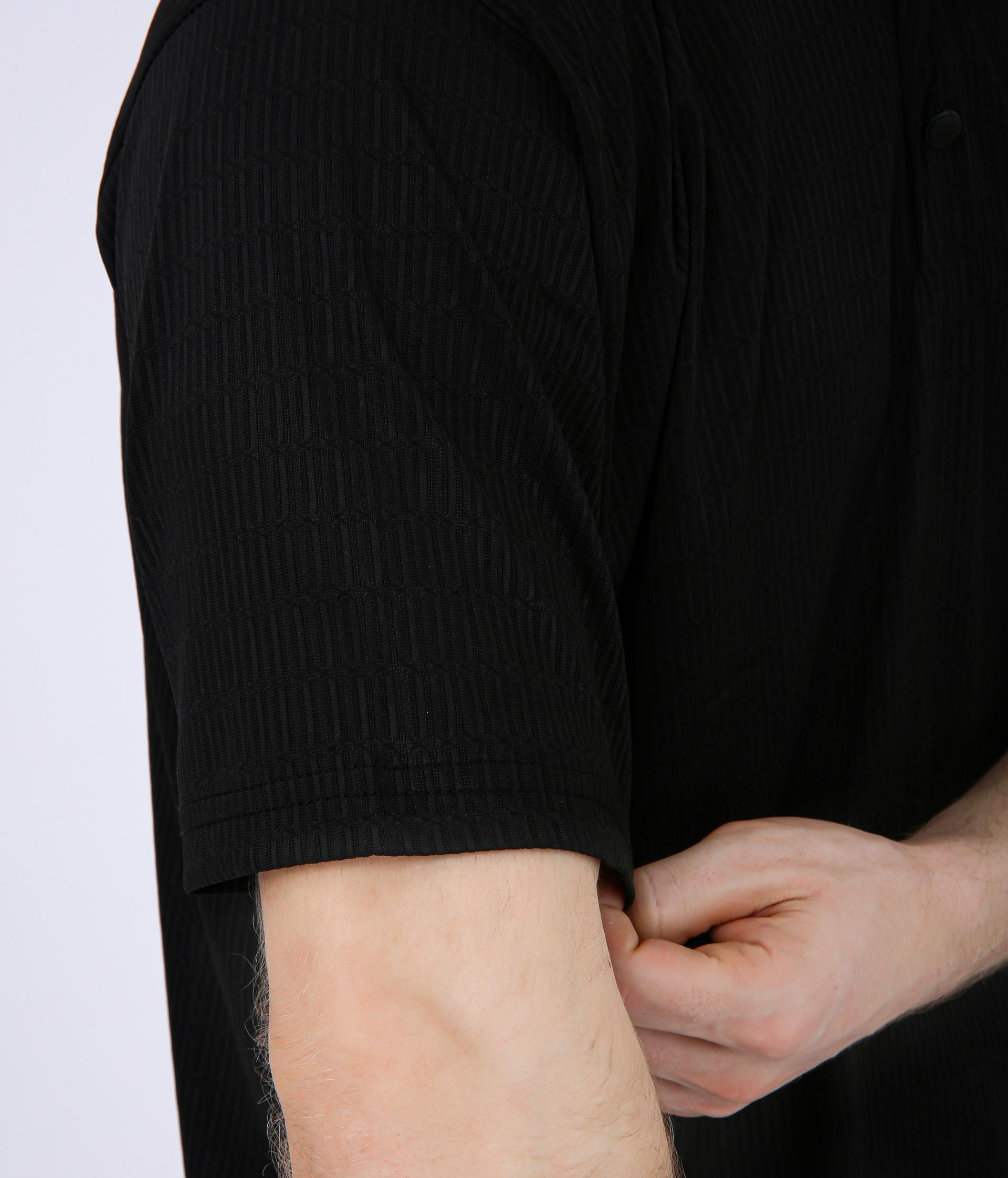 Men's Premium Textured Polo T-Shirt - Black