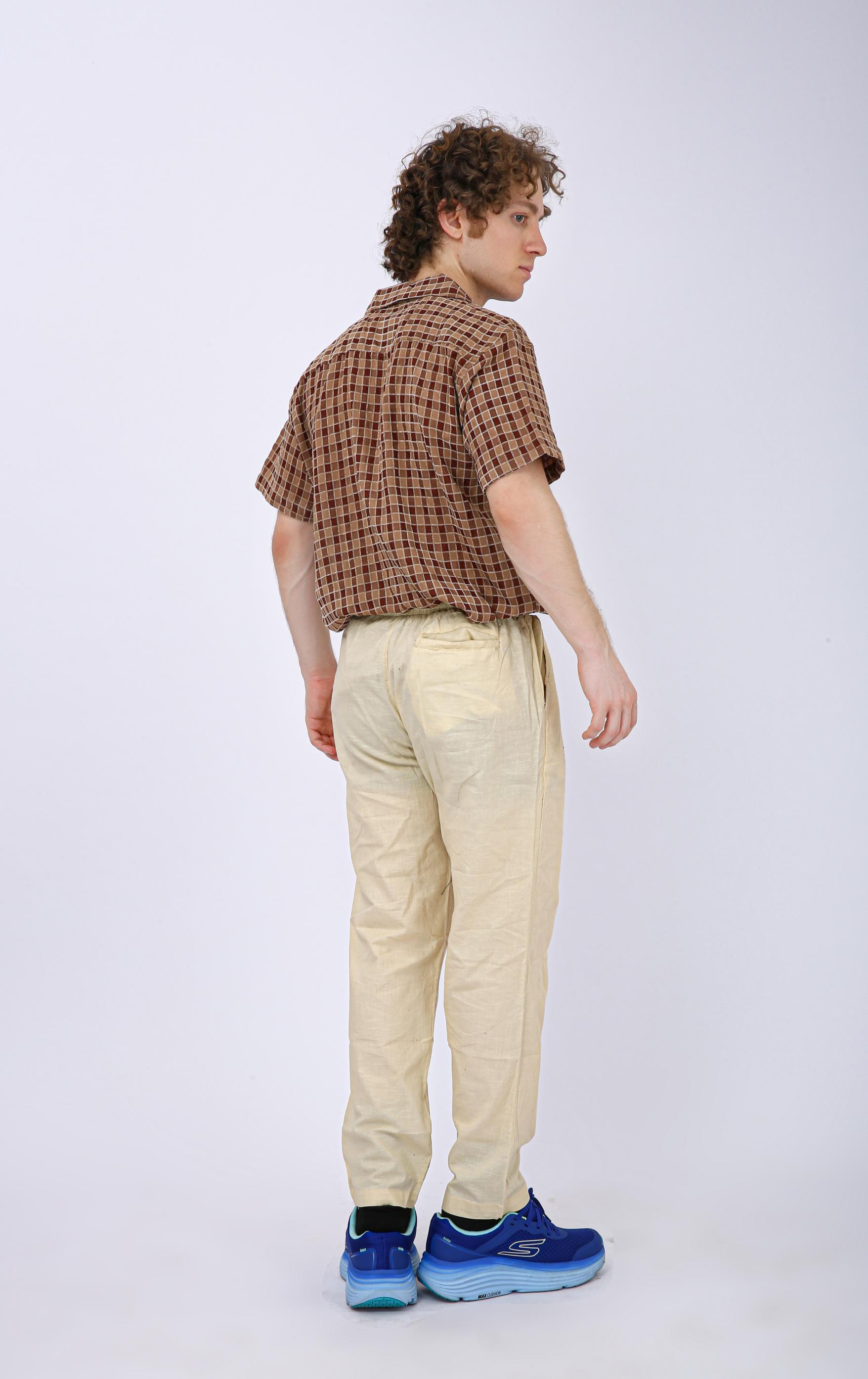 Men's Premium Checked Resort Shirt - Brown
