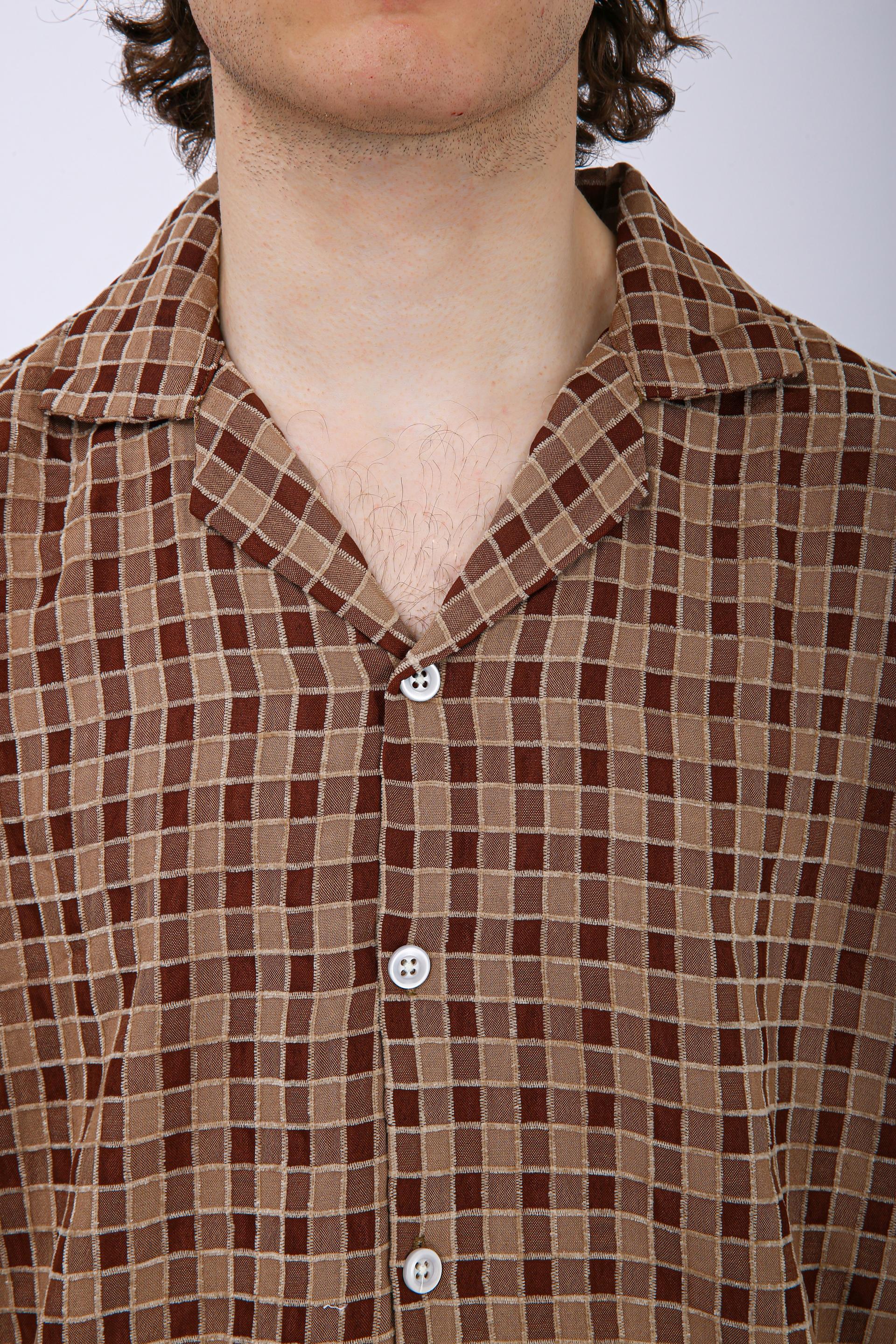 Men's Premium Checked Resort Shirt - Brown