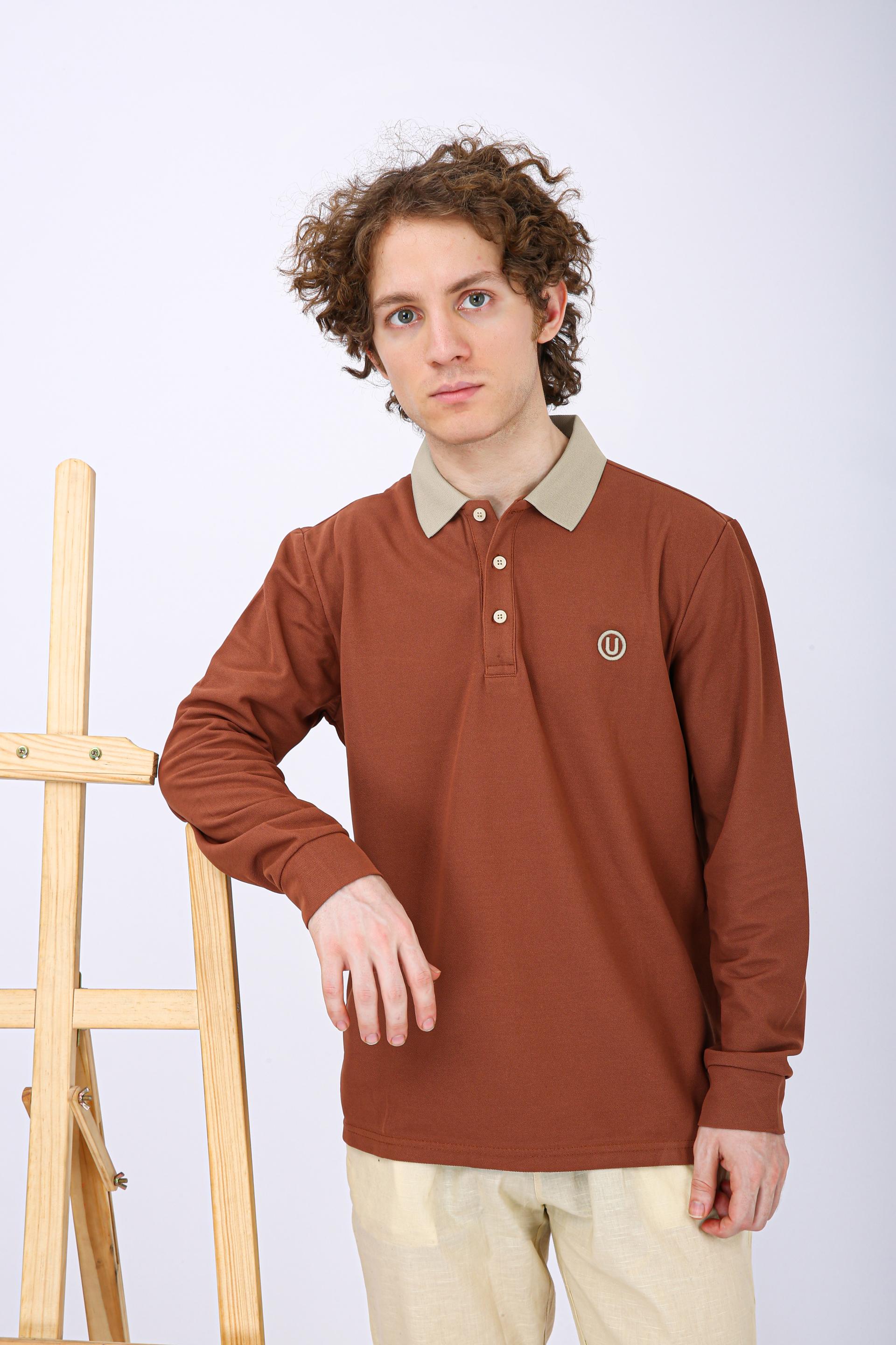 Men's Premium Polo T-Shirt - Brown