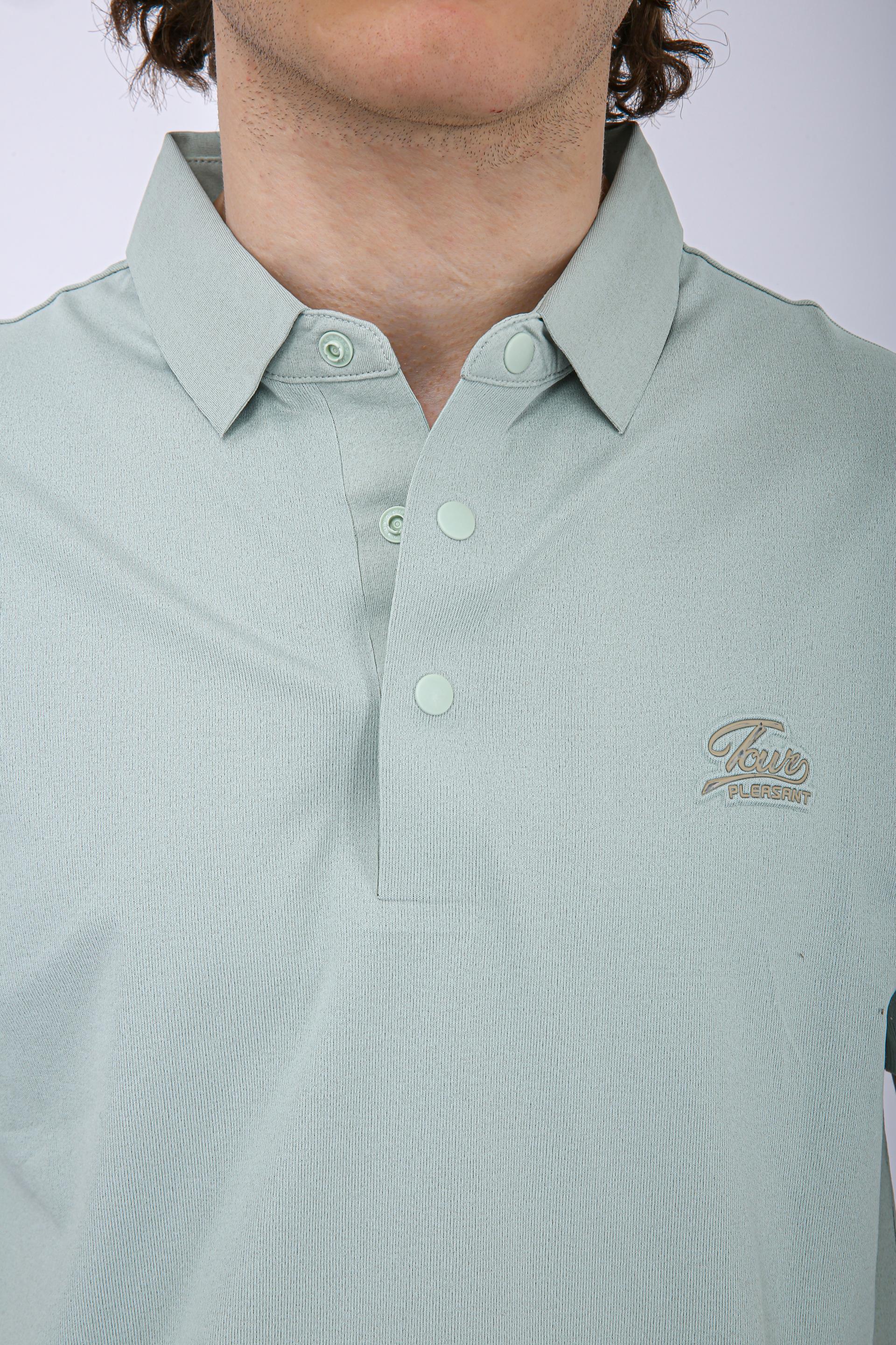Men's Premium Solid Polo T-Shirt - Sea Green
