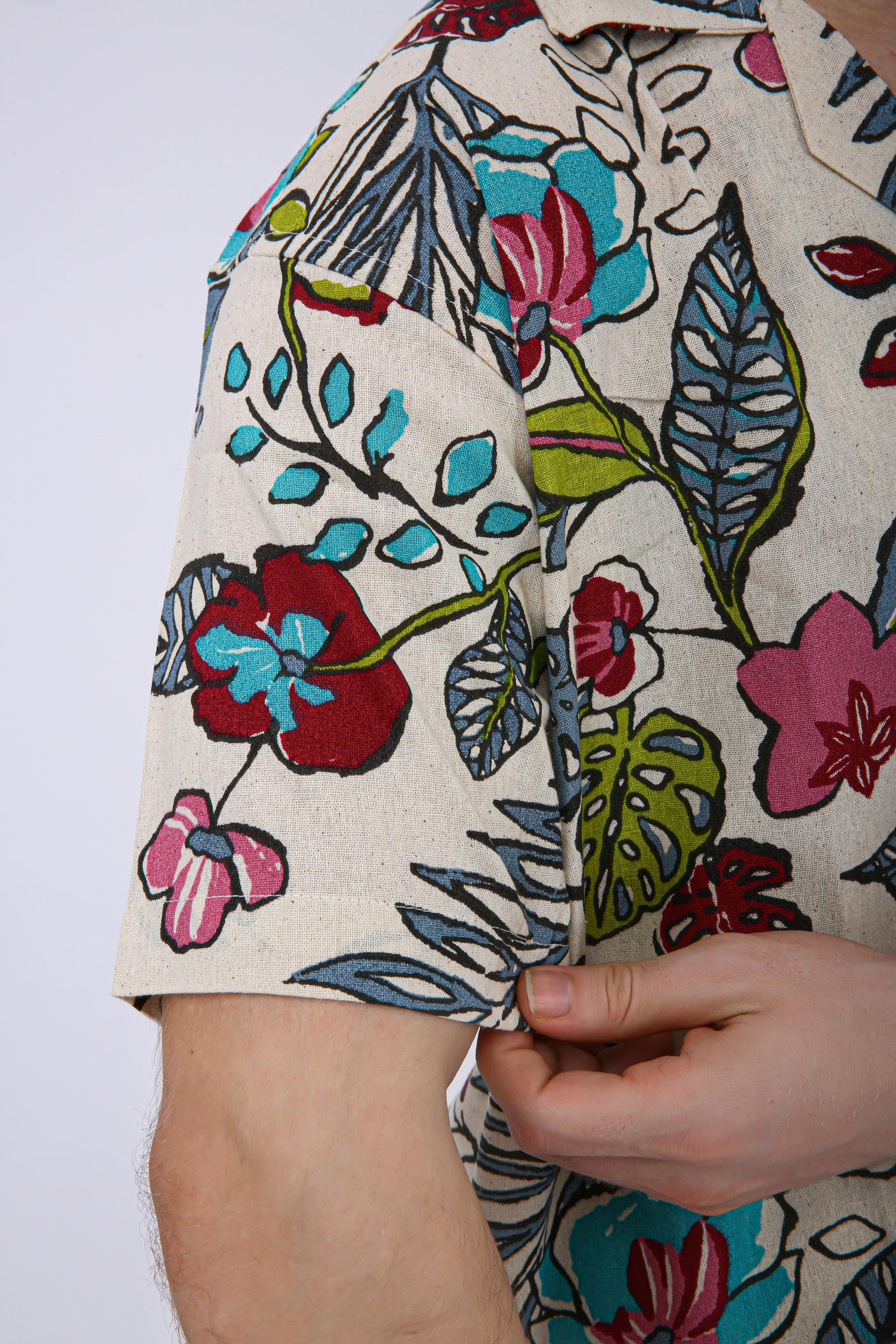 Premium Cuban Collar Patch Pocket Shirt - Pink
